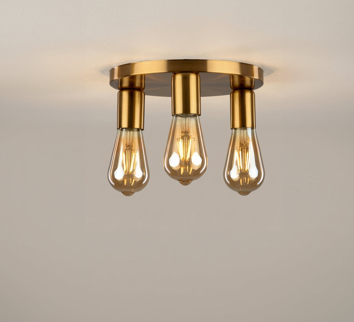 Three-light ceiling chandelier in a copper finish - Vitrine Furniture - Ceiling lights