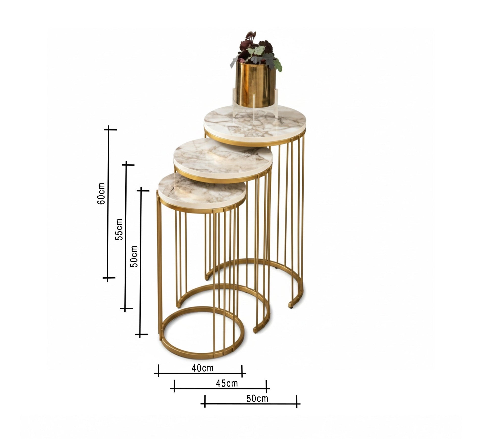 Three nesting coffee tables for an upscale home - Vitrine Furniture - Furniture