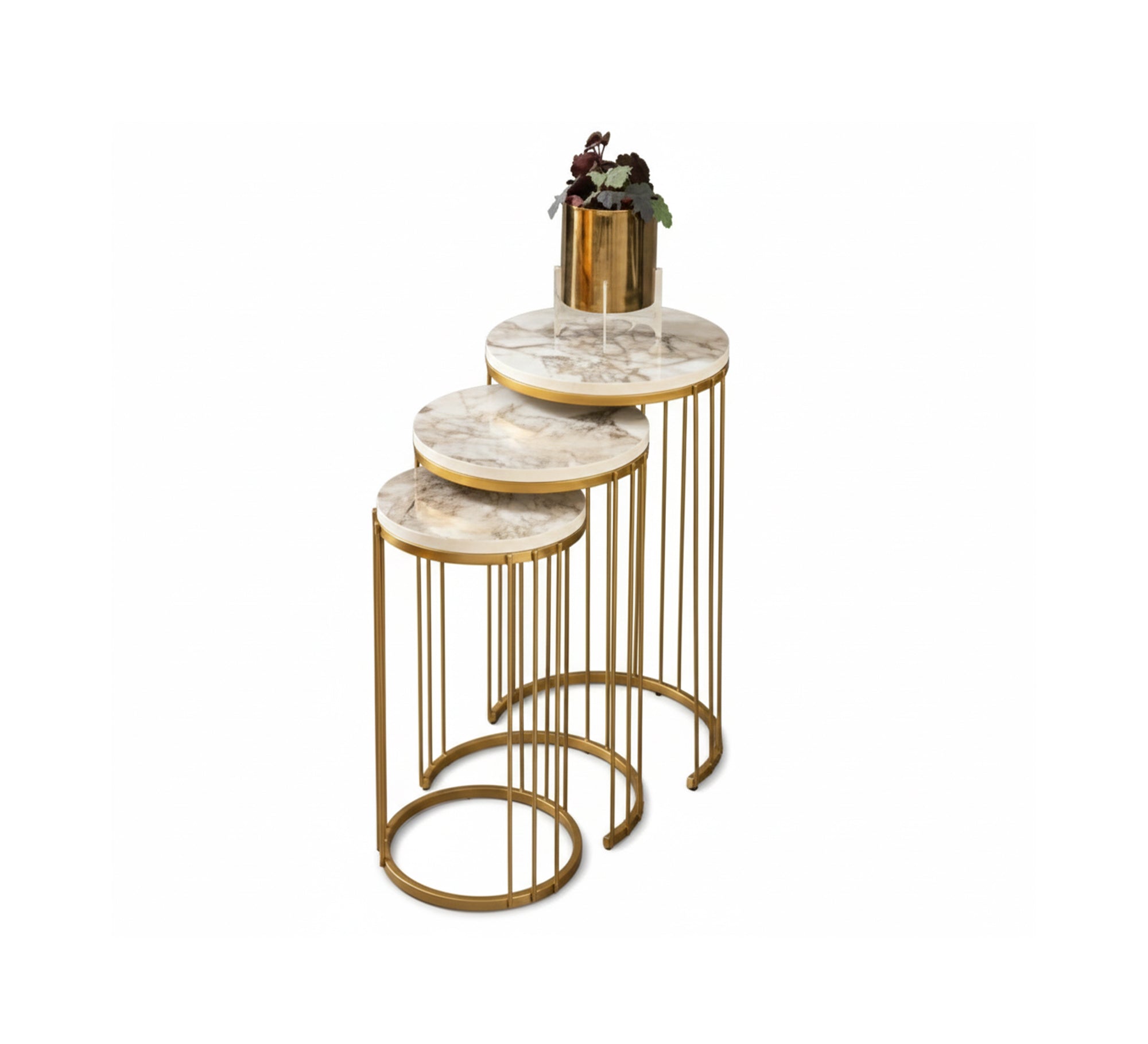 Three nesting coffee tables for an upscale home - Vitrine Furniture - Furniture