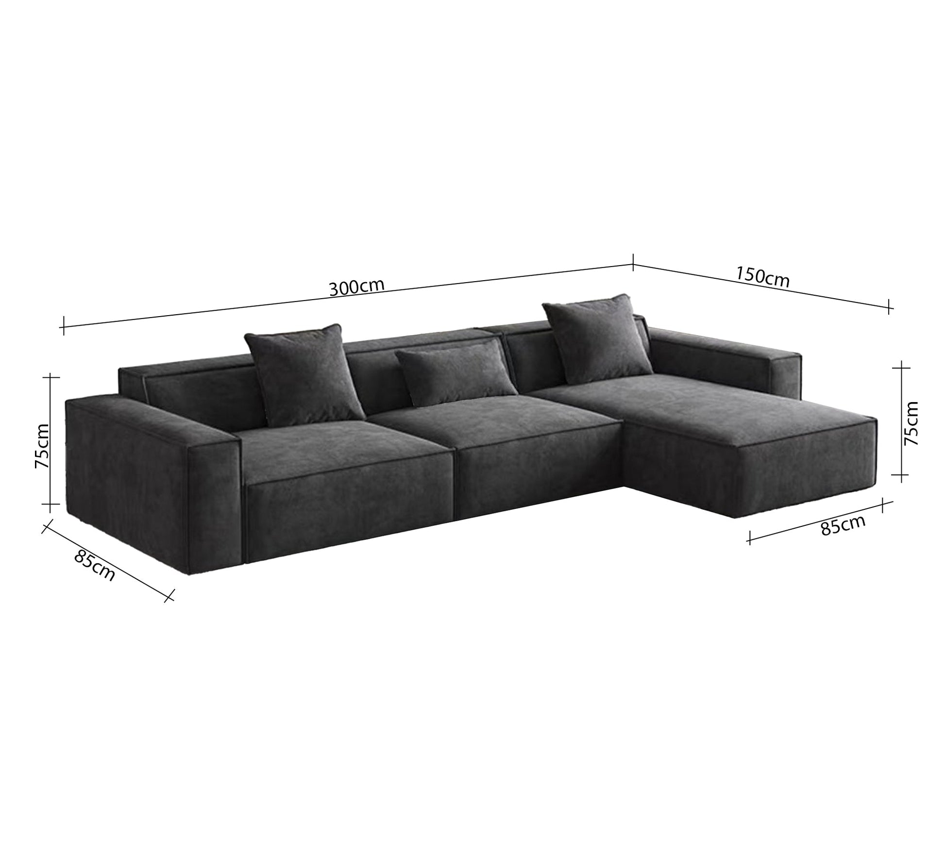 Three - piece flexible sofa - Vitrine Furniture - Furniture