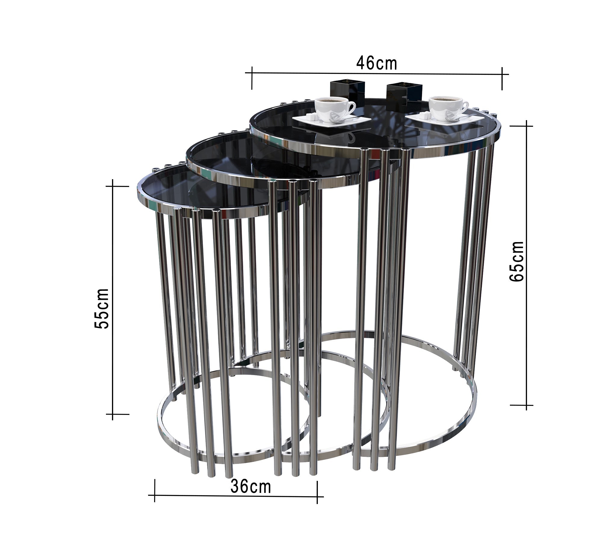 Three - piece round table set - Vitrine Furniture - Furniture