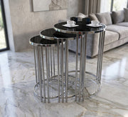 Three - piece round table set - Vitrine Furniture - Side Tables