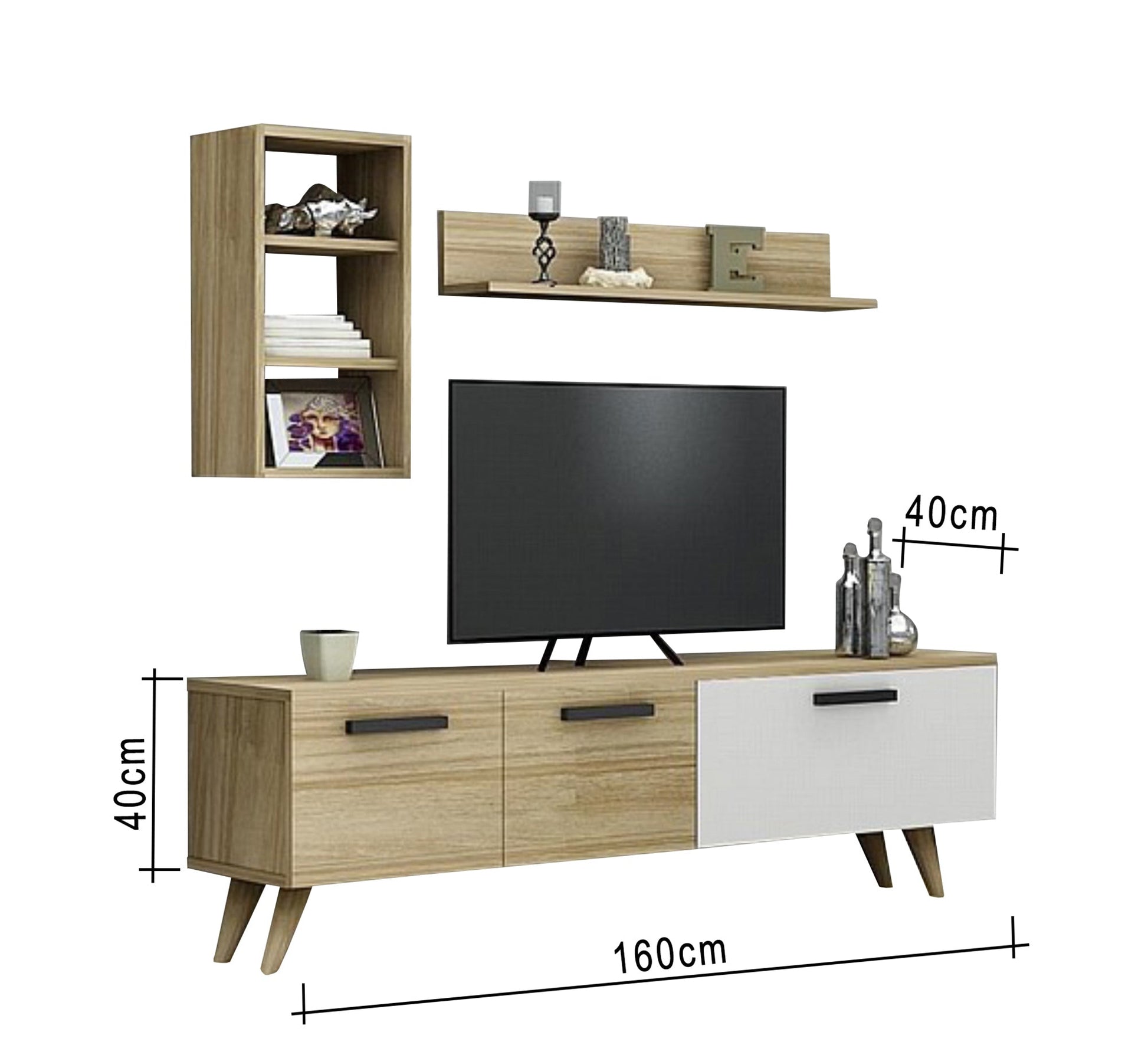 Three - piece TV cabinet - Vitrine Furniture - Furniture