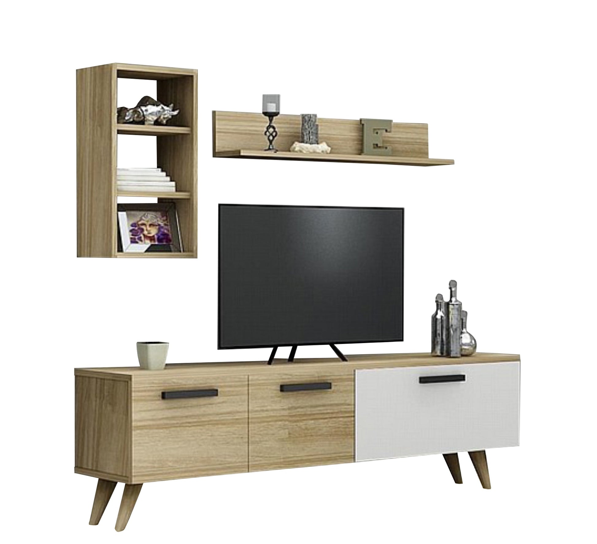 Three - piece TV cabinet - Vitrine Furniture - Furniture