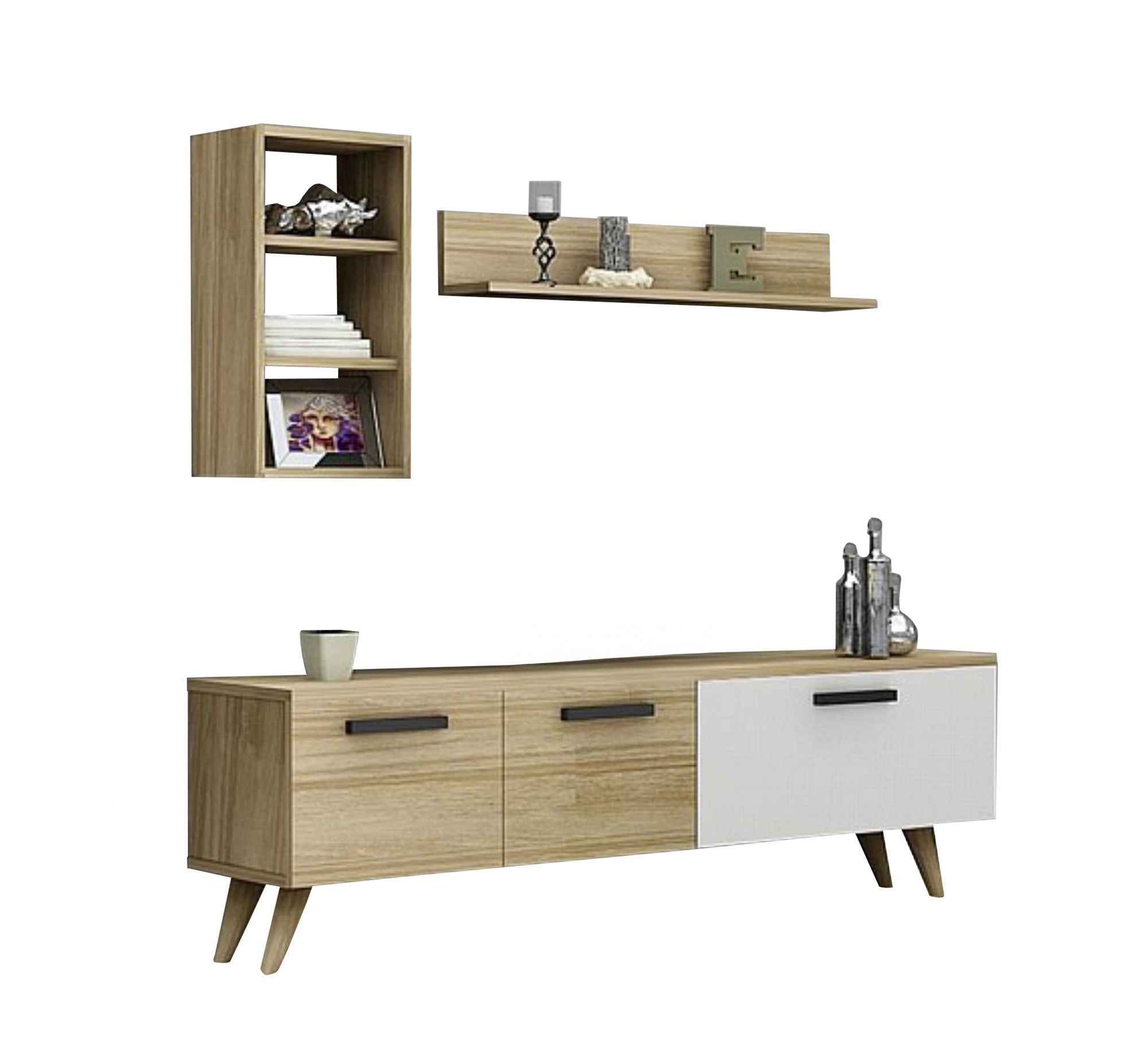 Three - piece TV cabinet - Vitrine Furniture - Furniture