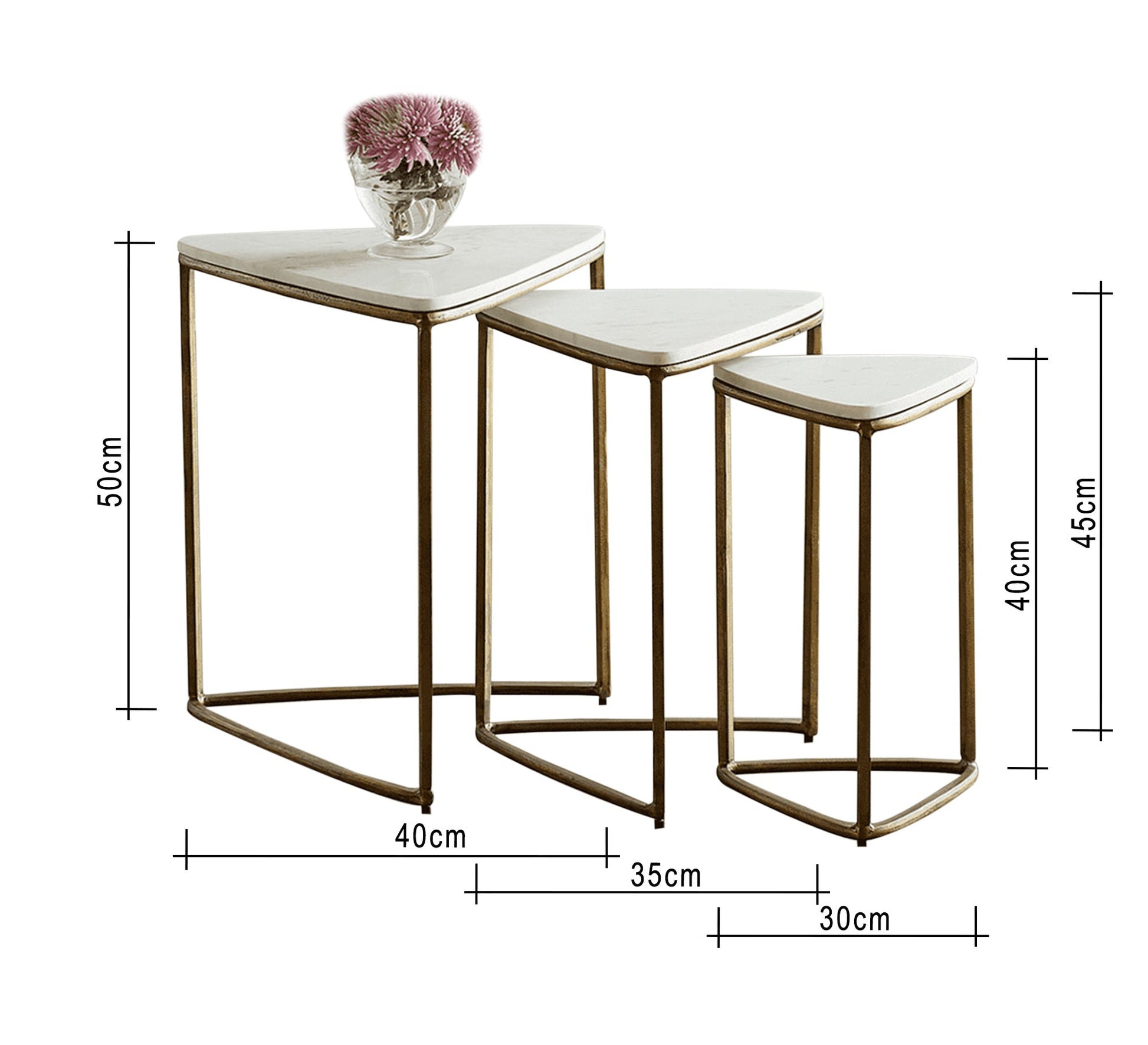 Three side tables with triangular tops - Vitrine Furniture - Furniture