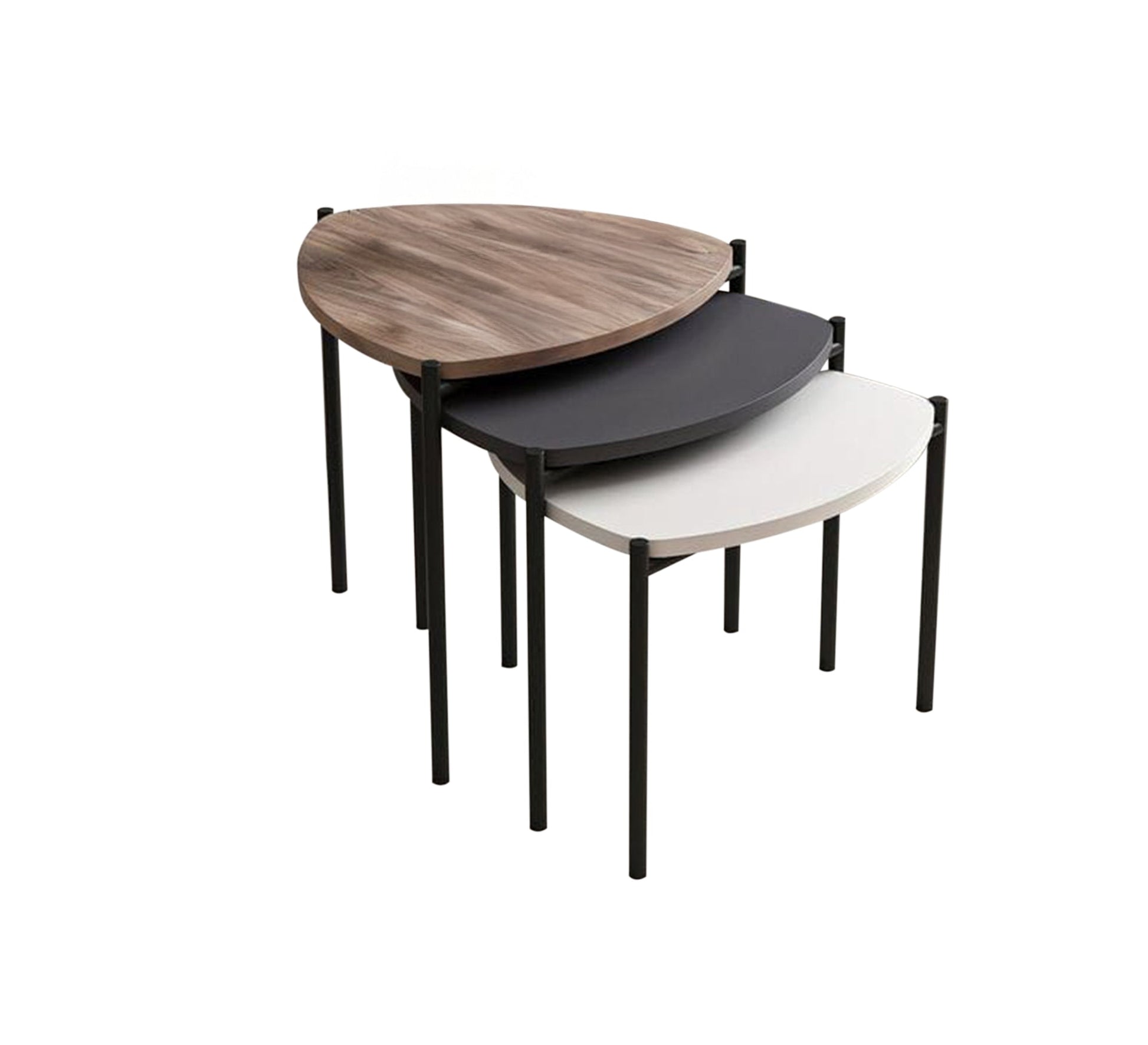 Three stacked tables in different heights and colors - Vitrine Furniture - Furniture