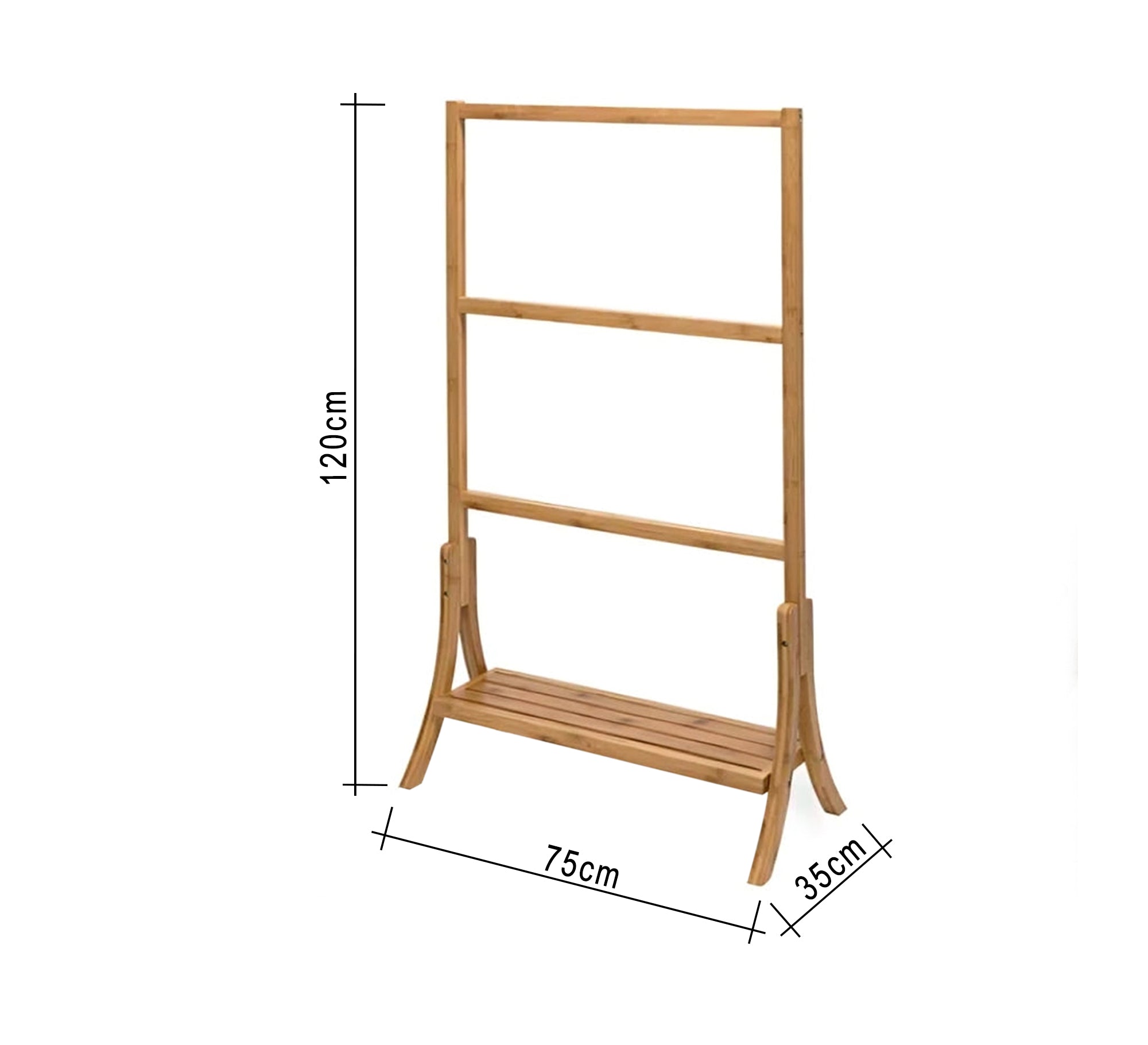 Three - tiered towel rail with lower shelf - Vitrine Furniture - Furniture