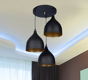 ThreeUnit Chandelier with Black Wall Sconce - Vitrine Furniture - Lighting