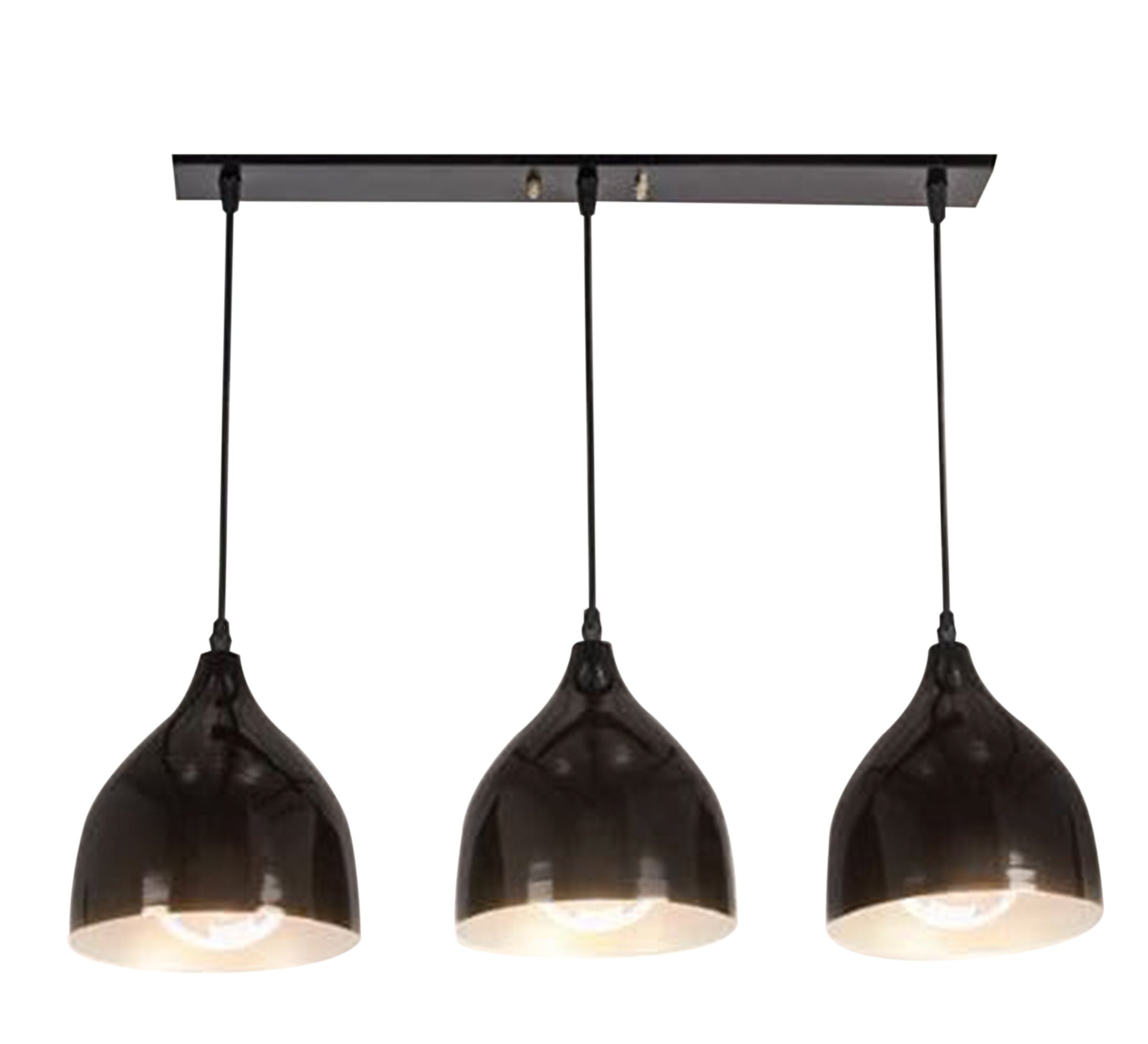 ThreeUnit Track Ceiling Light Fixture in Black - Vitrine Furniture - Lighting