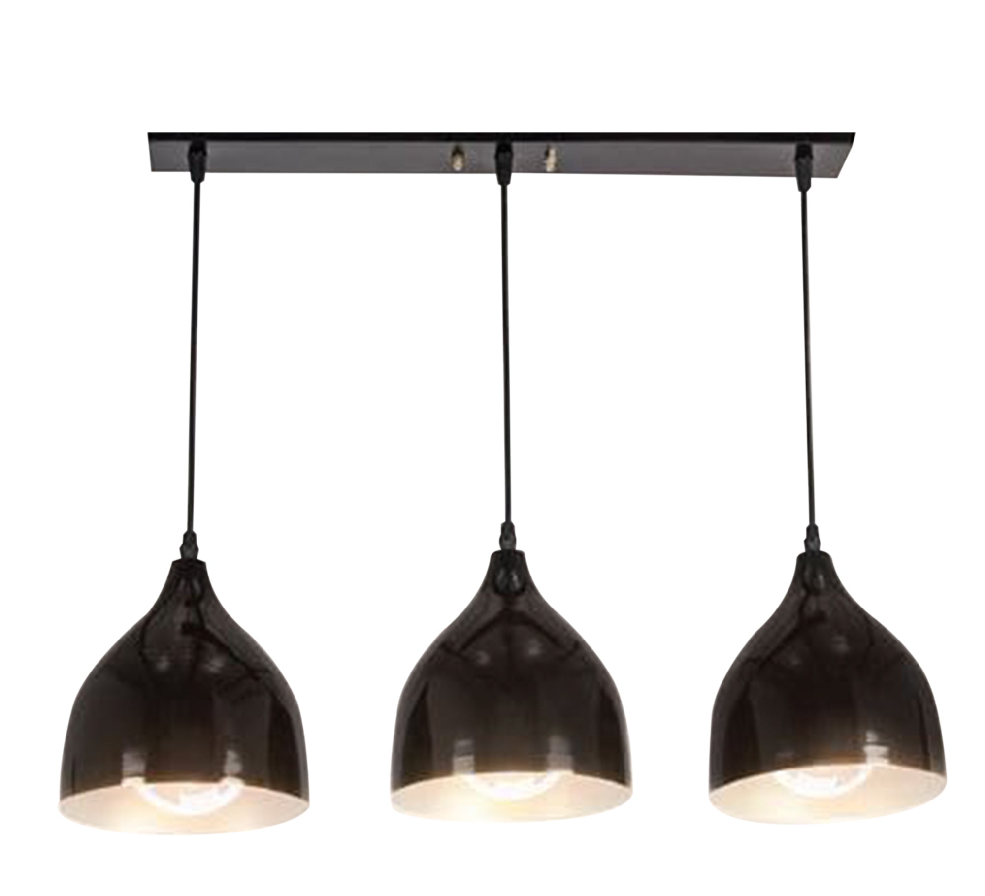 ThreeUnit Track Ceiling Light Fixture in Black - Vitrine Furniture - Lighting