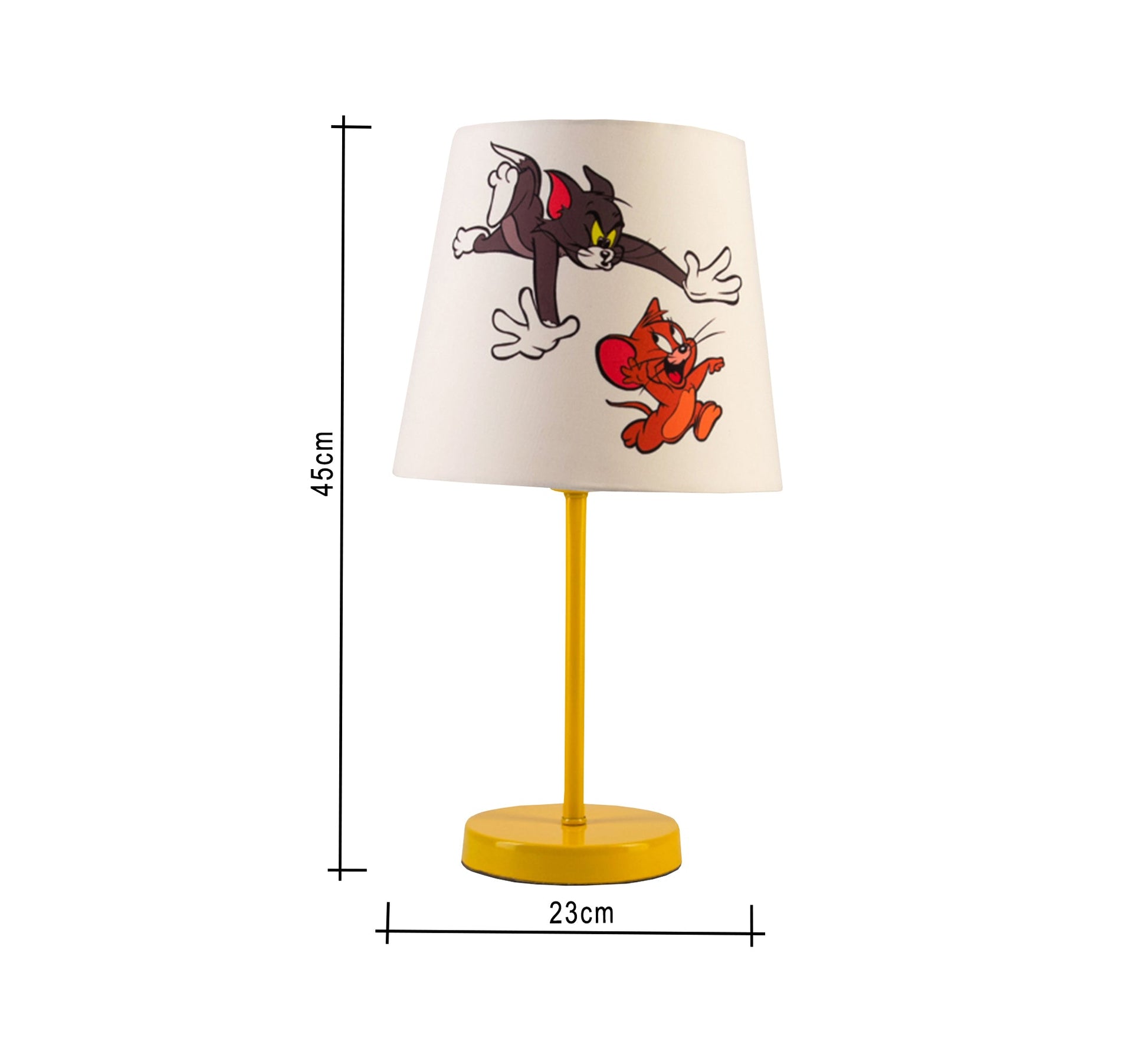 Tom and Jerry Lamp : Fun, Light, Decor, Kids with Golden Base - Vitrine Furniture - Lighting