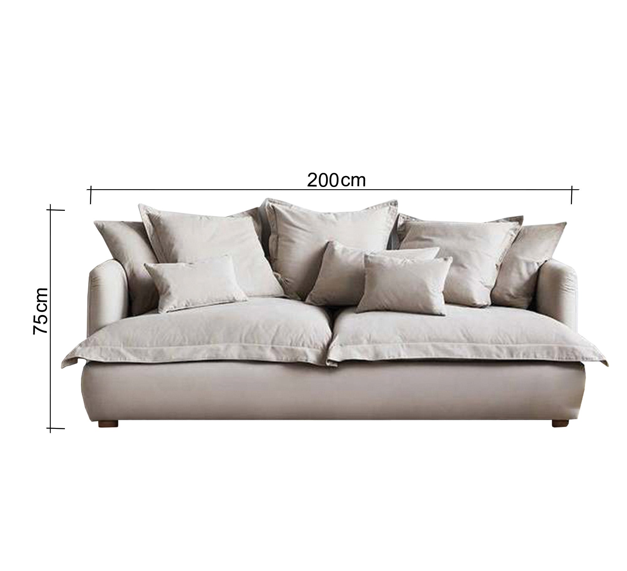 Tranquil Beige Sofa - Vitrine Furniture - Sofa Bed