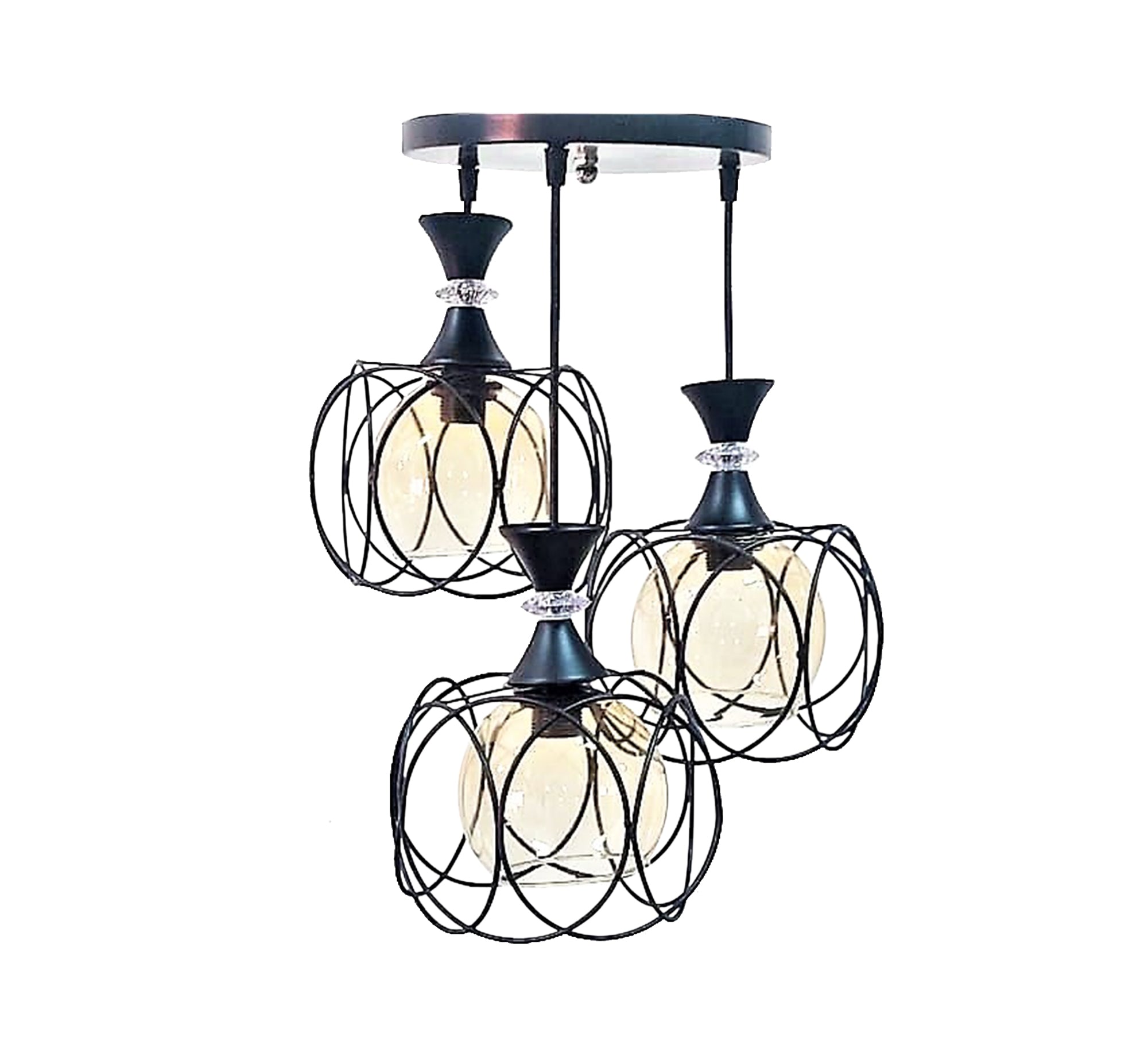 Triple Ceiling Pendant Chandelier with Modern Design - Vitrine Furniture - Lighting