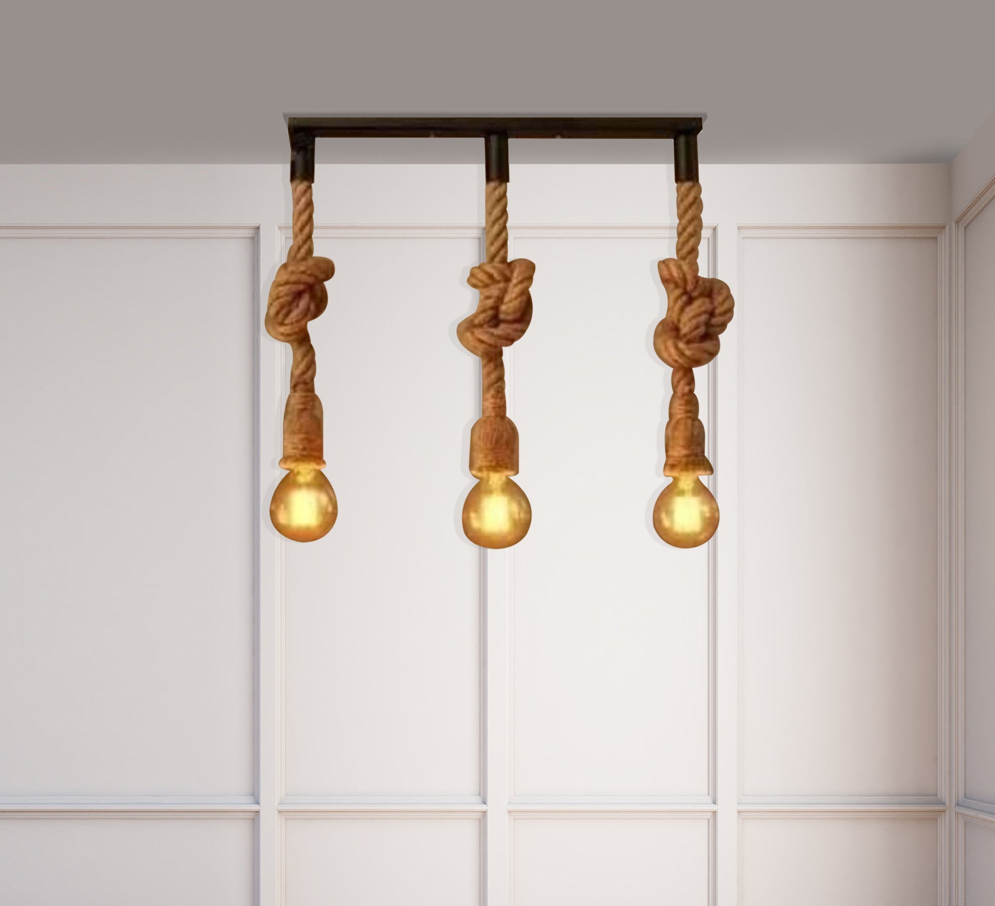 Triple Chandelier Made of Cables - Vitrine Furniture - Lighting