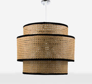 Triple chandelier with black velvet edges - Vitrine Furniture - Lighting