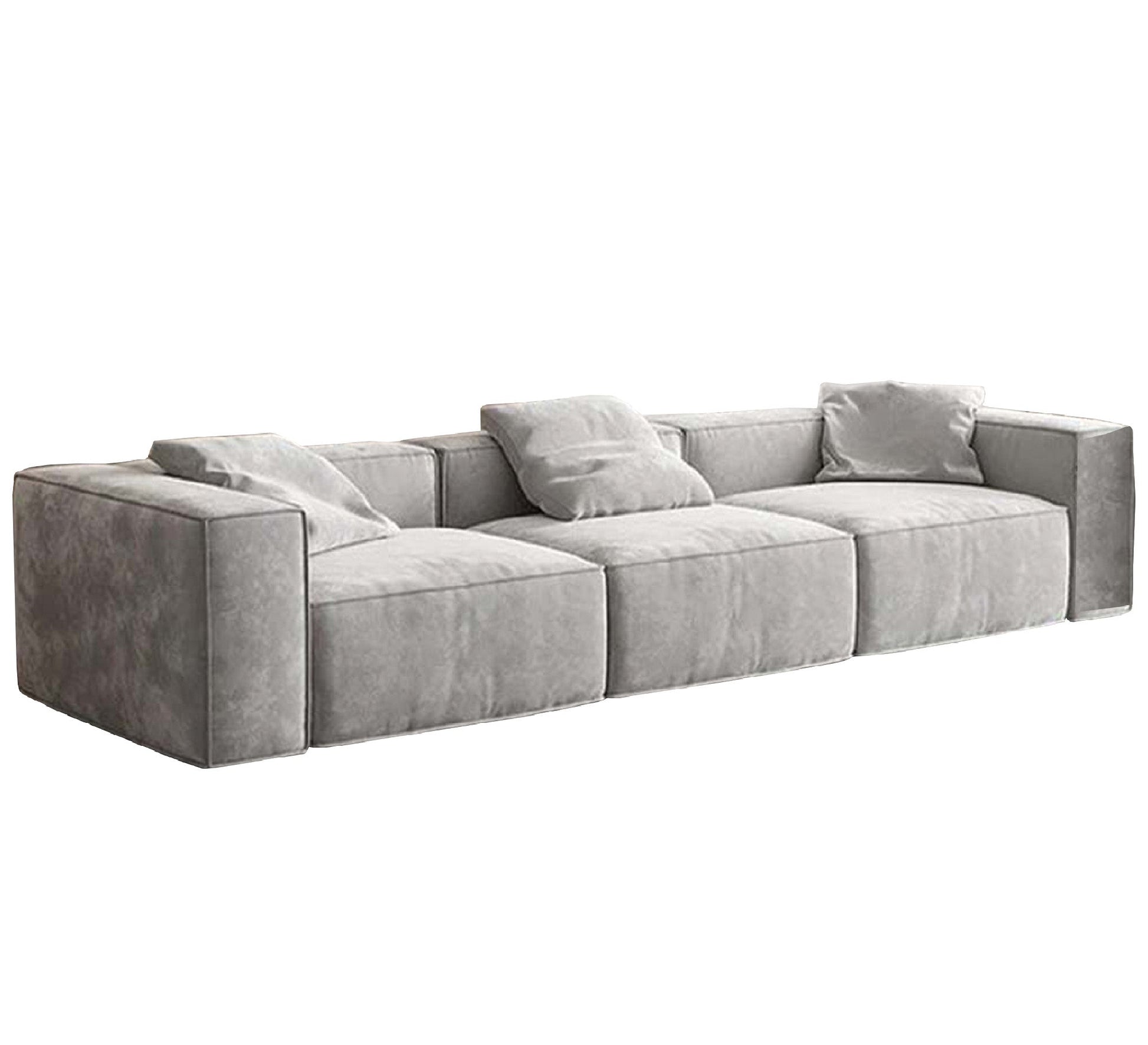 Triple Light Gray Sofa - Vitrine Furniture - Sofa Bed