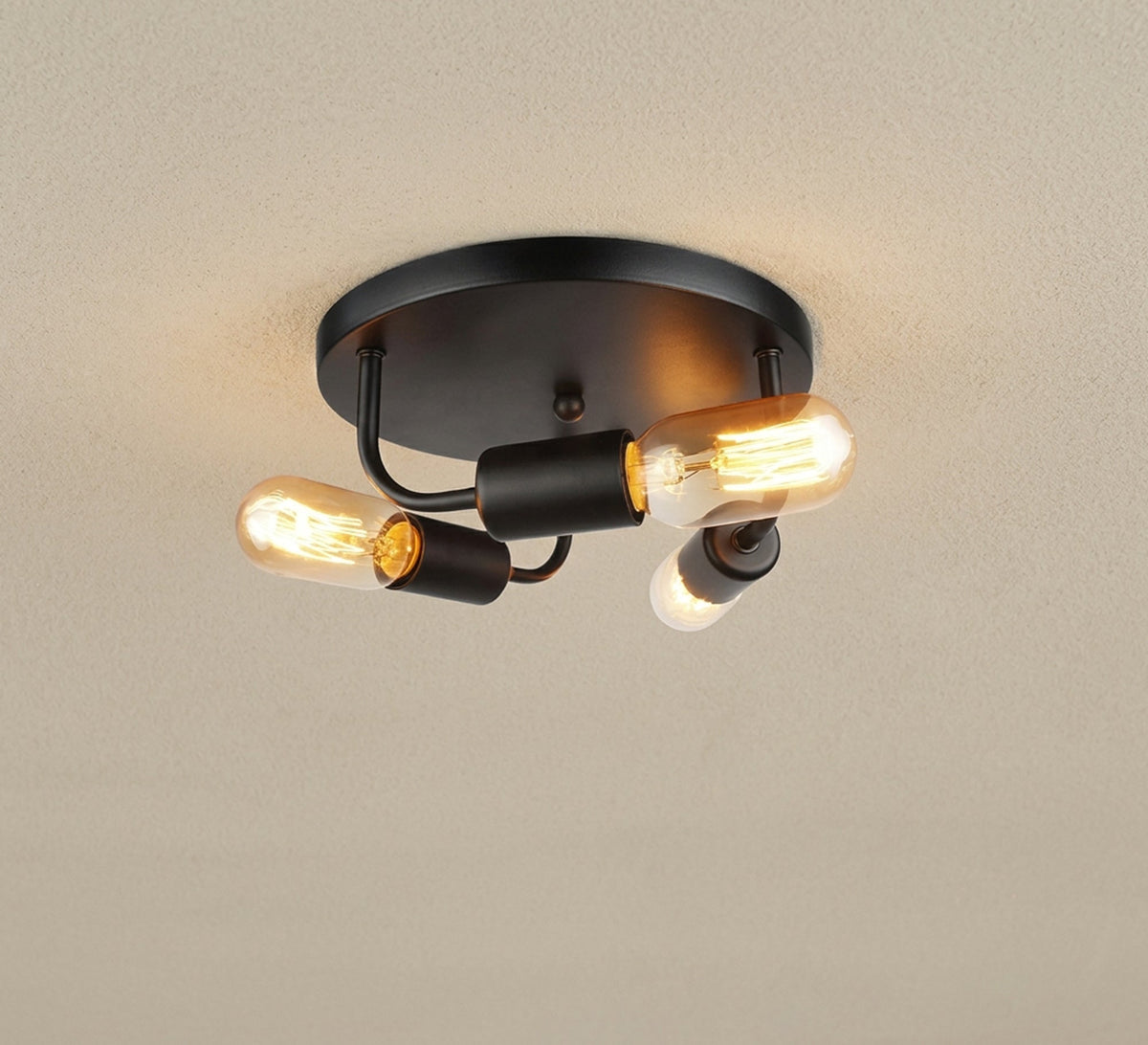Triple-ring flush mount ceiling chandelier - Vitrine Furniture - Ceiling lights