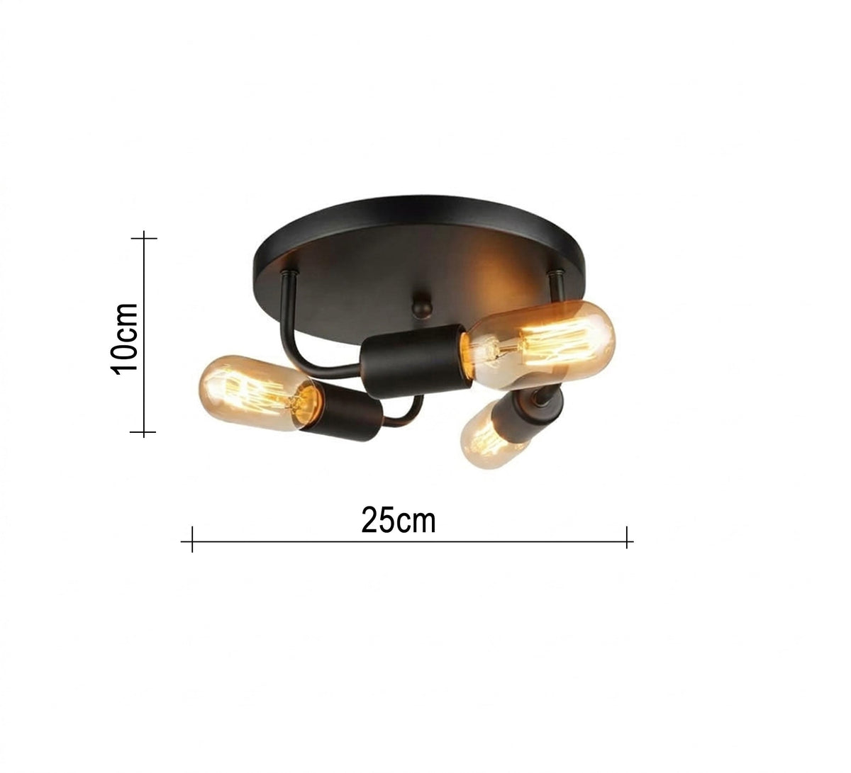Triple-ring flush mount ceiling chandelier - Vitrine Furniture - Ceiling lights