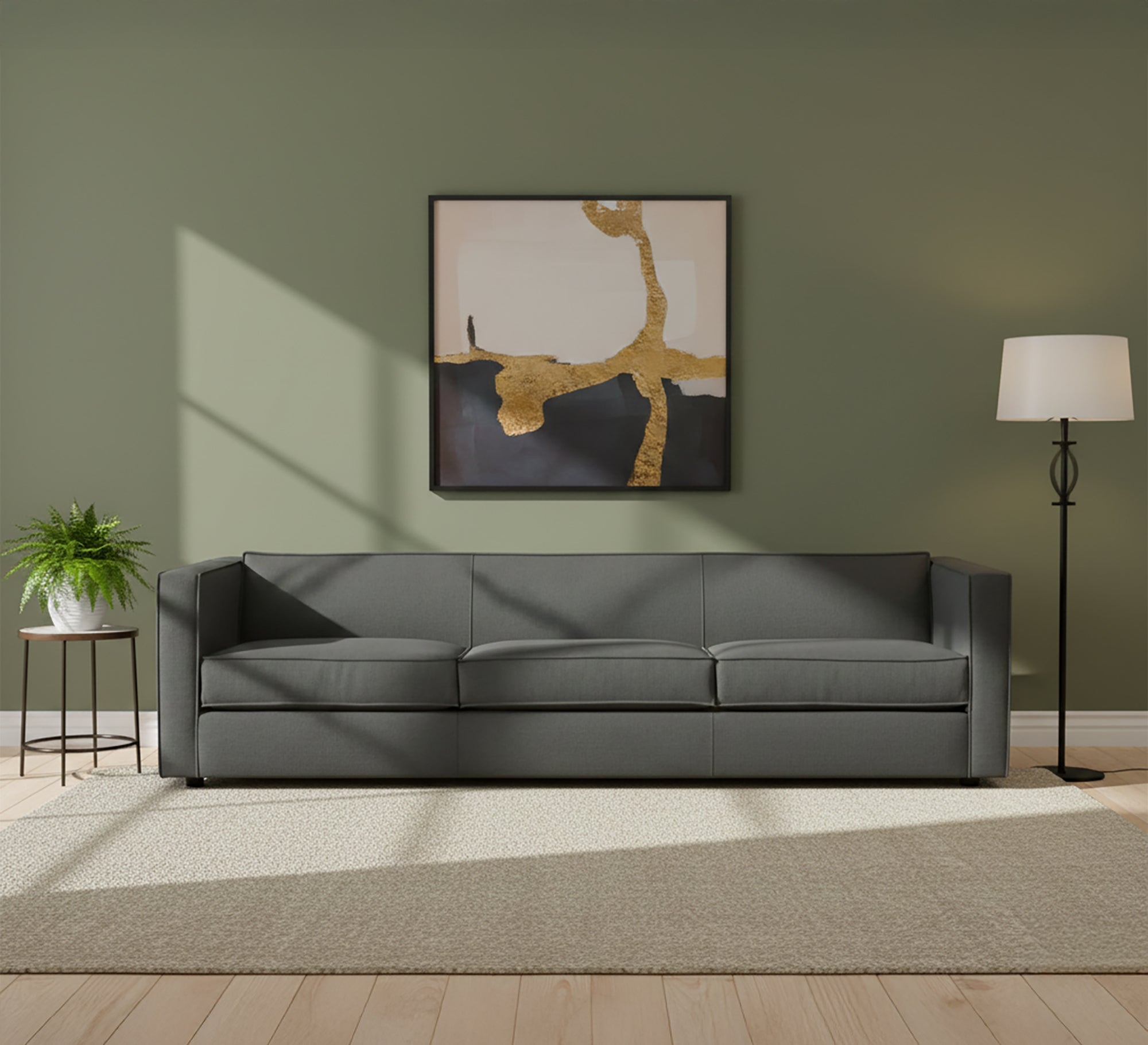 Triple sofa in gray color - Vitrine Furniture - Living room Sofas