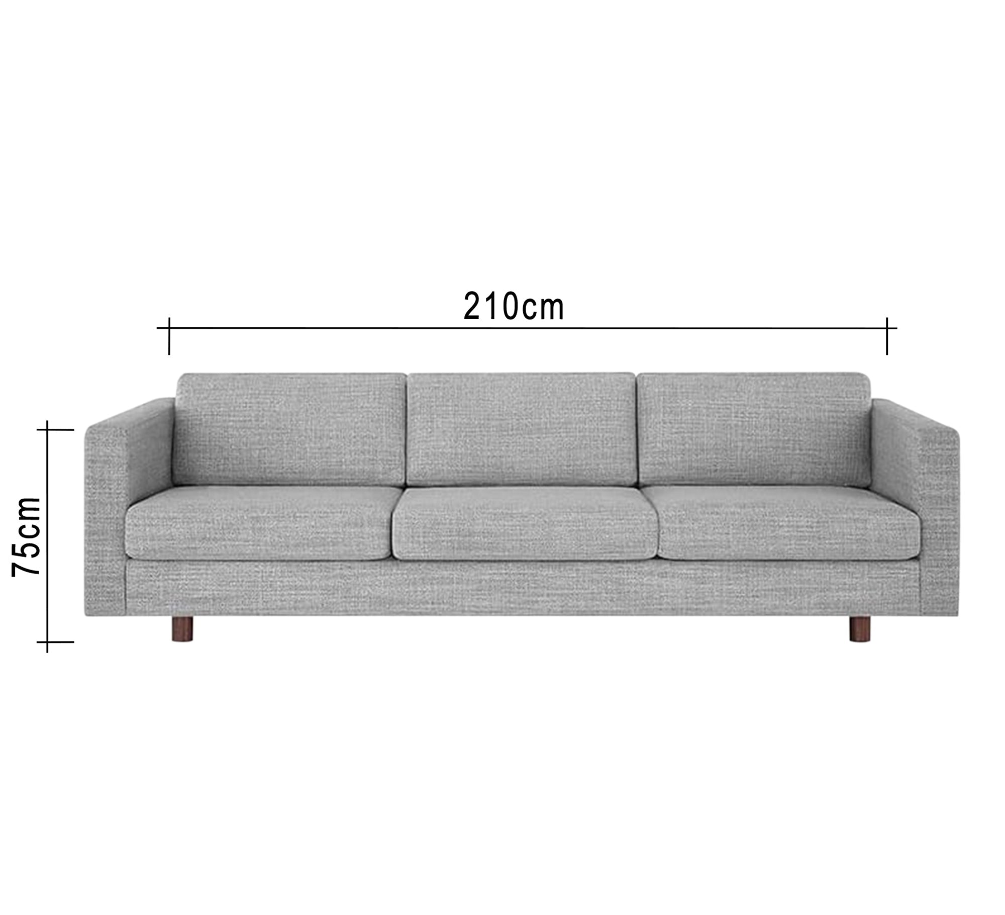 Triple sofa in light grey - Vitrine Furniture - Furniture