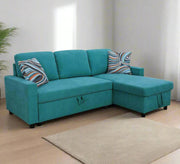 Turquoise blue bed corner - Vitrine Furniture - Furniture