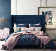 Turquoise Capoutine Bed with Plush Upholstery - Vitrine Furniture - Furniture