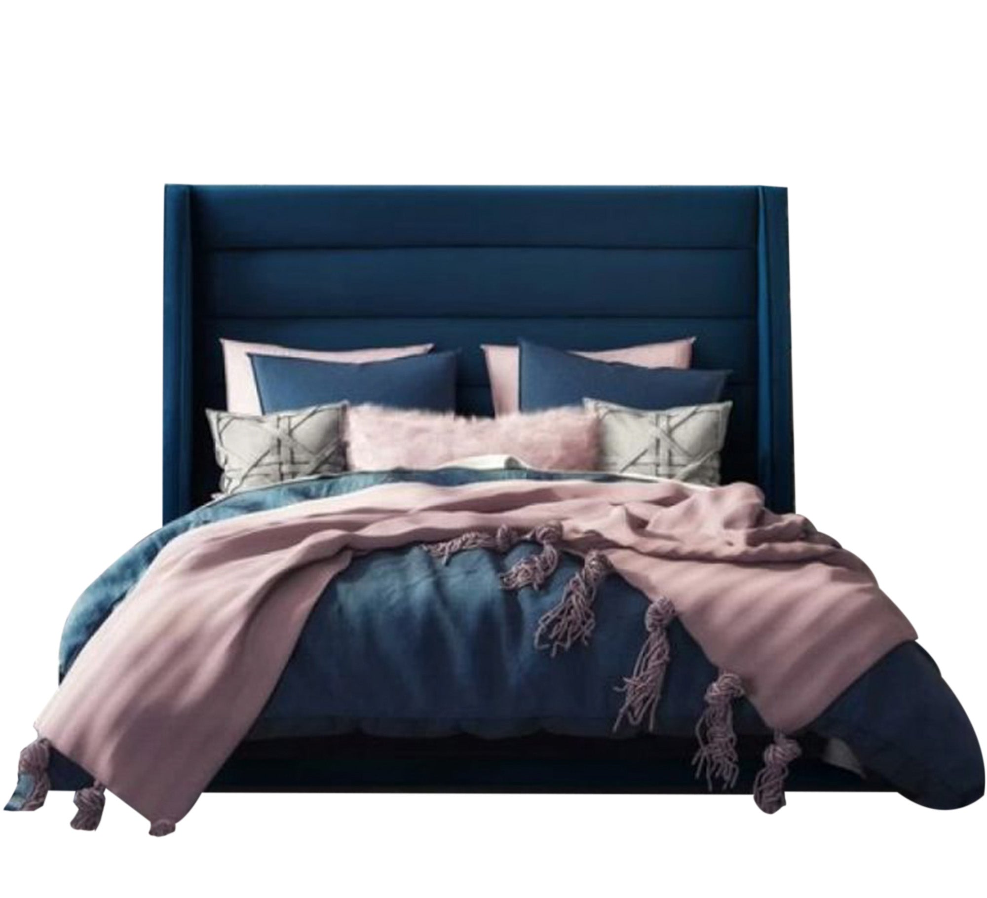 Turquoise Capoutine Bed with Plush Upholstery - Vitrine Furniture - Furniture