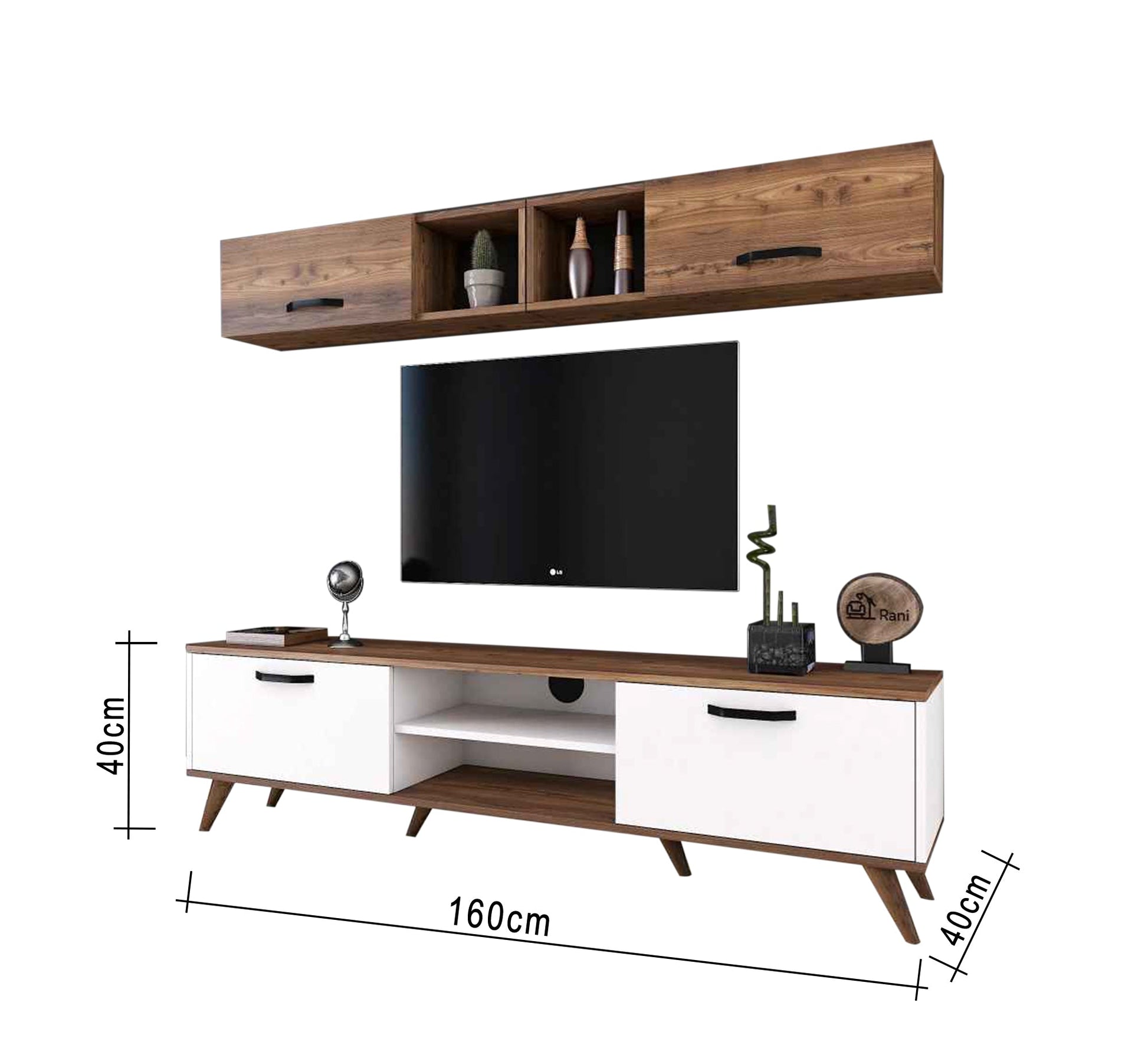TV Cabinet: Modern Two - Unit, Sleek Design - Vitrine Furniture - Furniture