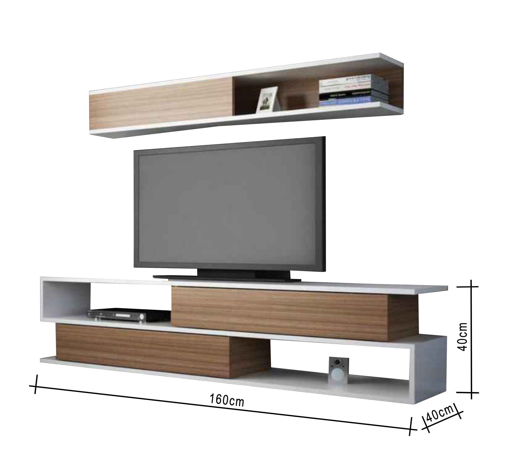 TV cabinet with overlay surfaces - Vitrine Furniture - Furniture