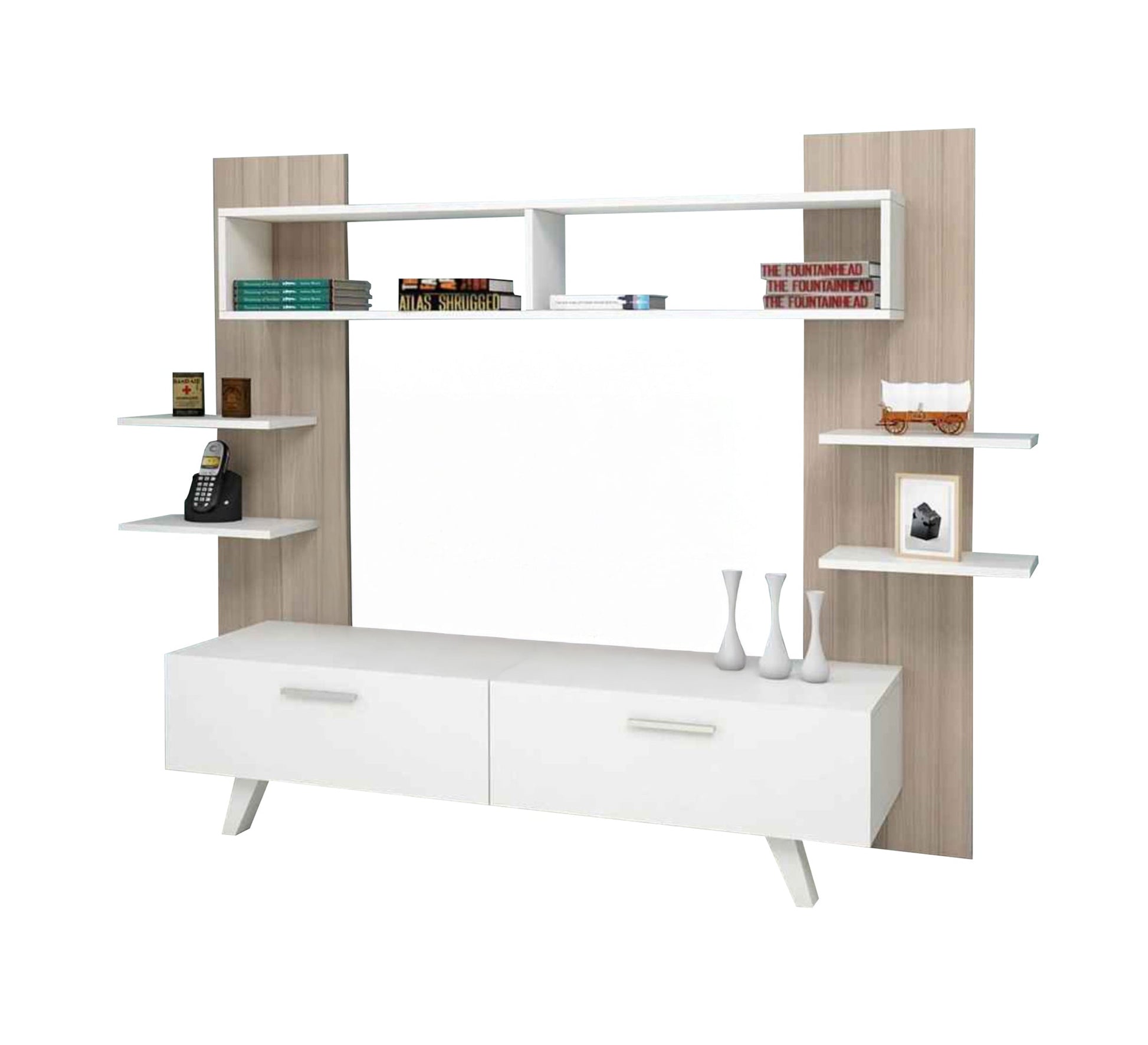 TV cabinet with side shelves - Vitrine Furniture - Furniture