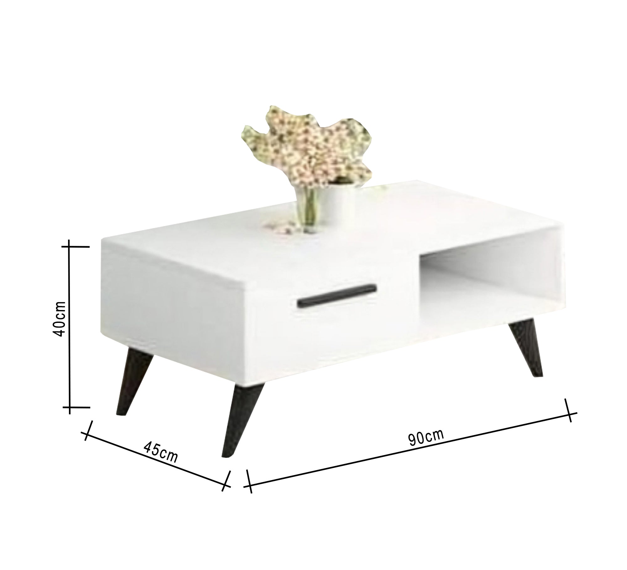 TV cabinet with white coffee table - Vitrine Furniture - Furniture