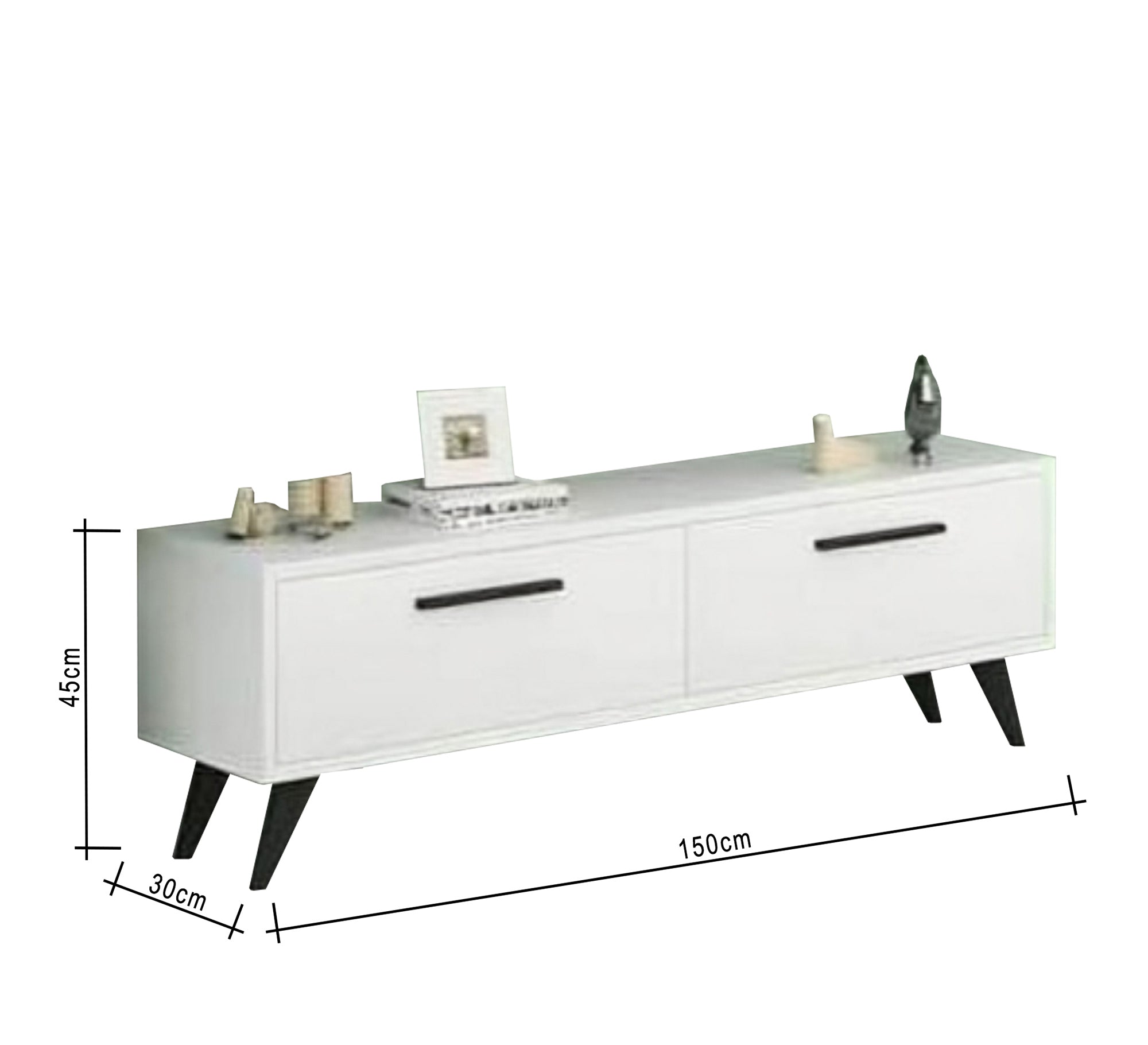 TV cabinet with white coffee table - Vitrine Furniture - Furniture