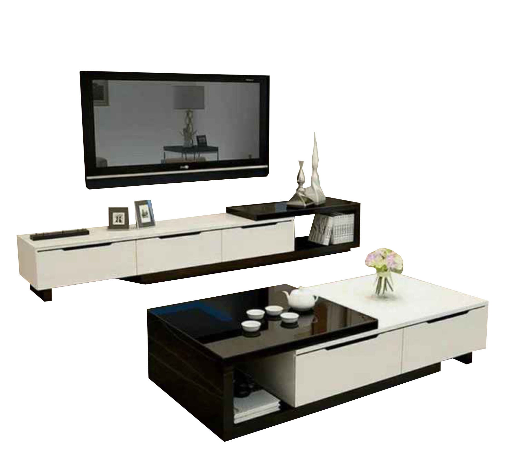 TV desk and table in neutral colors - Vitrine Furniture - Furniture