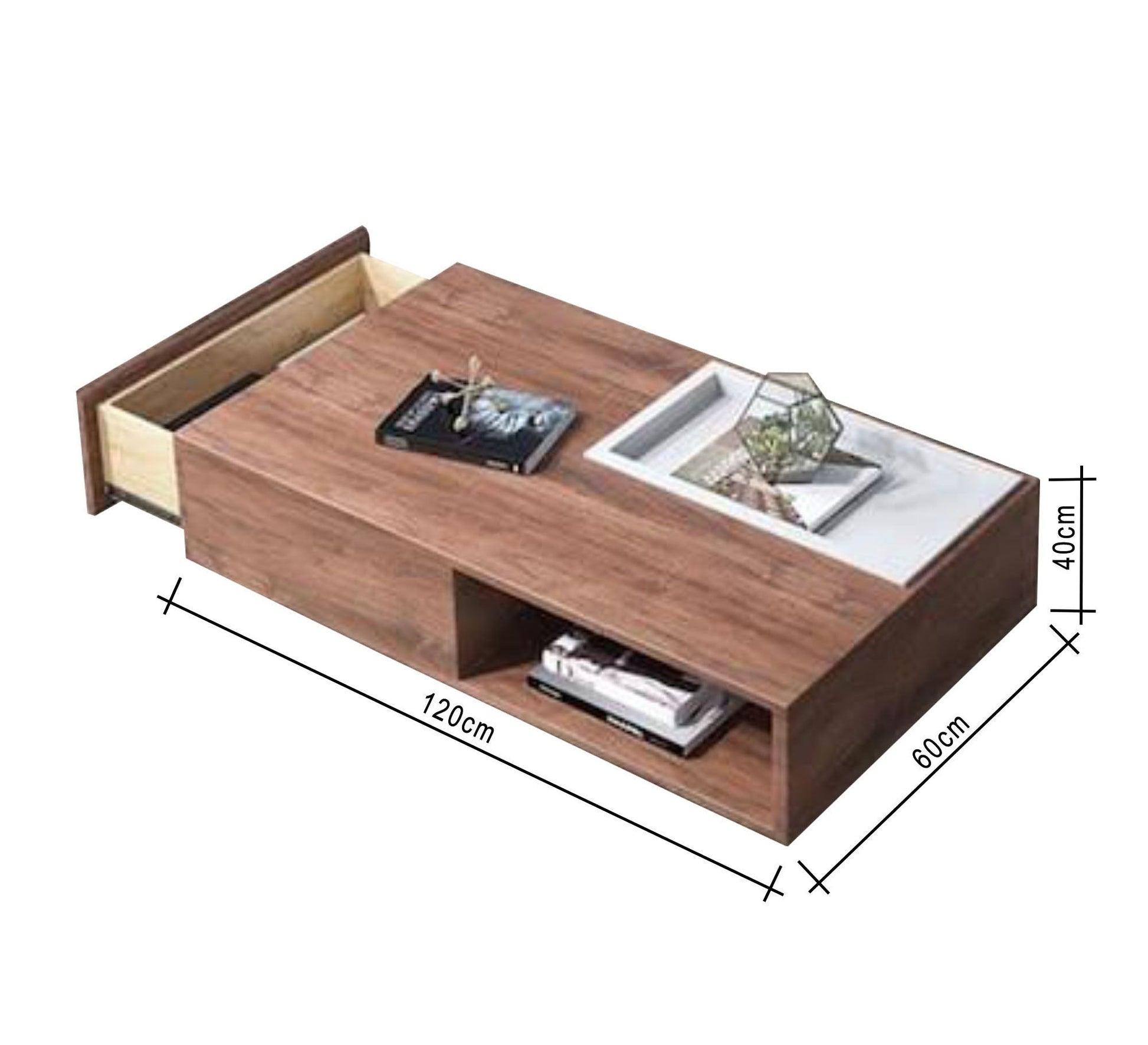 TV desk and table, white and wooden - Vitrine Furniture - Furniture