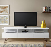 TV Table: 3 Shelves, 3 Doors, High Legs - Vitrine Furniture - Furniture