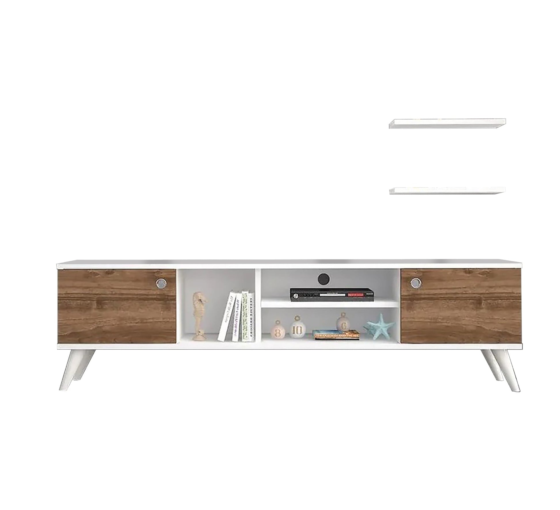 TV table equipped with wall shelves - Vitrine Furniture - Furniture