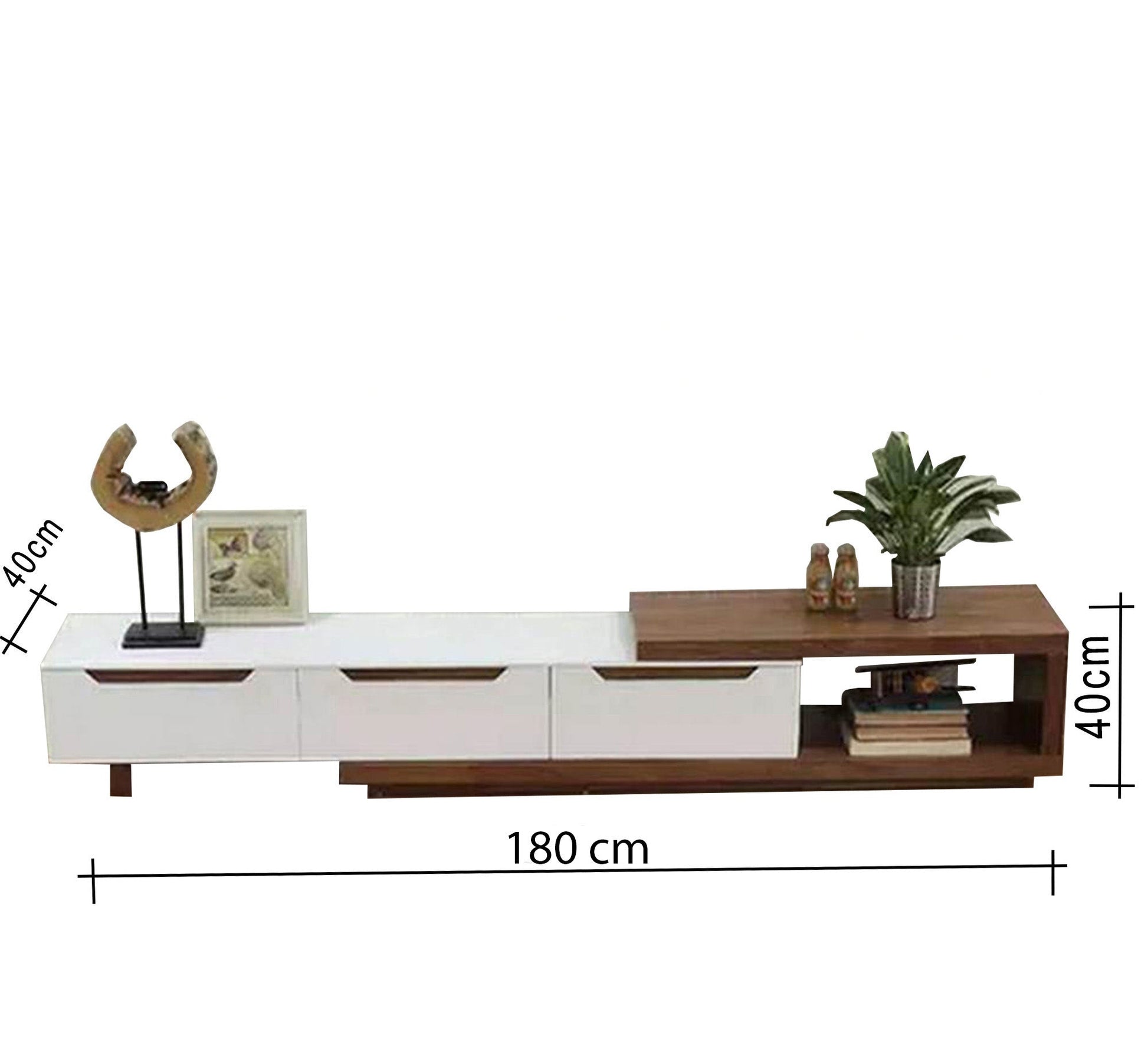 TV Table Set, Sleek Design & Ample Storage - Vitrine Furniture - TV Table & Cabinet