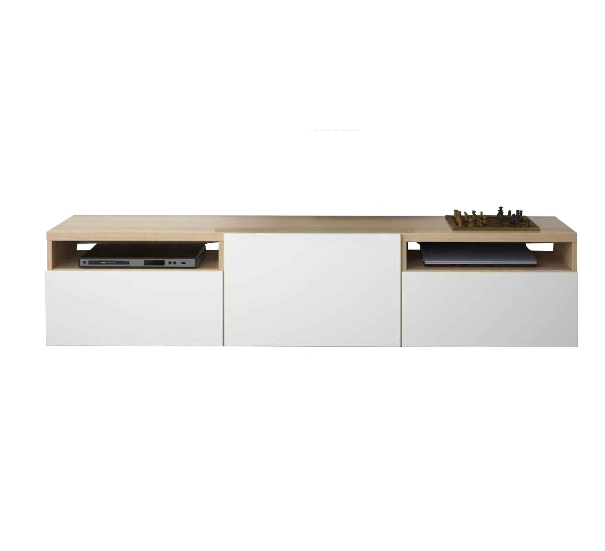 TV table with beige wooden top - Vitrine Furniture - Furniture