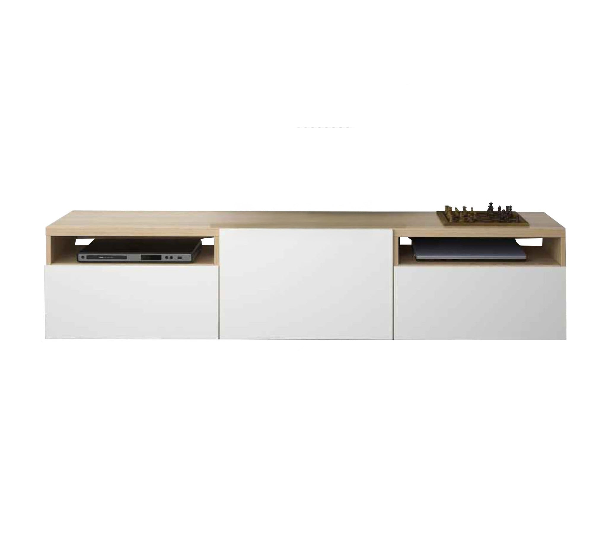 TV table with beige wooden top - Vitrine Furniture - Furniture