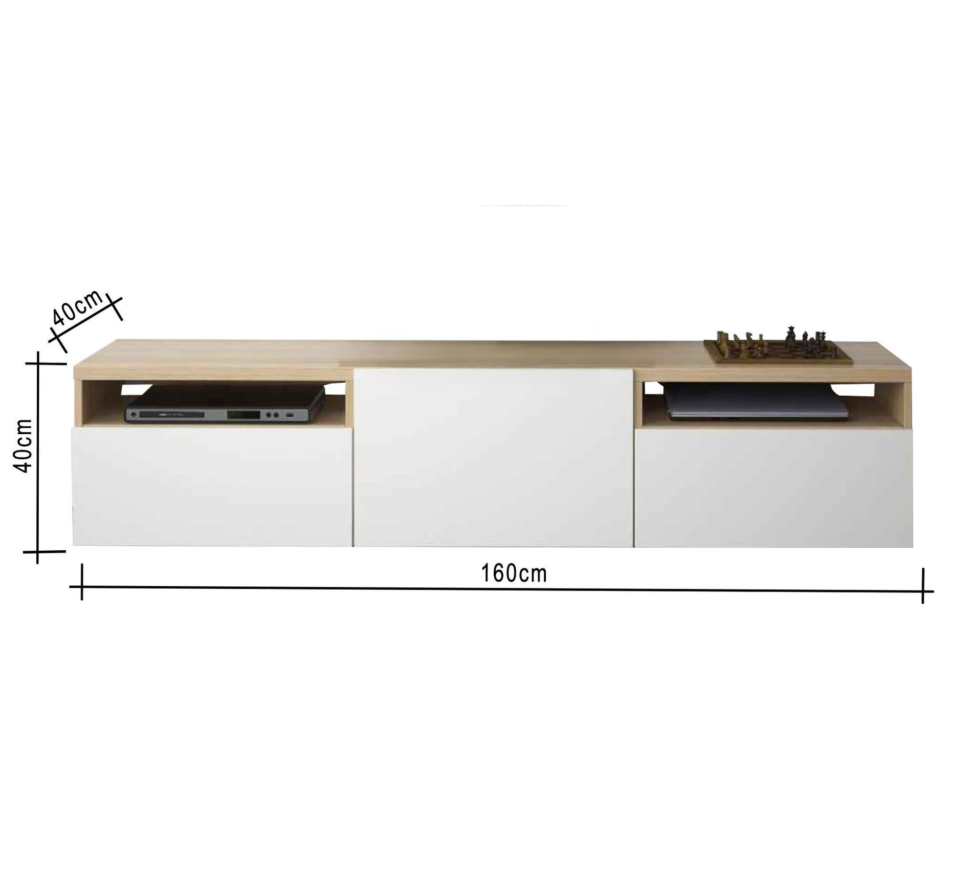 TV table with beige wooden top - Vitrine Furniture - Furniture