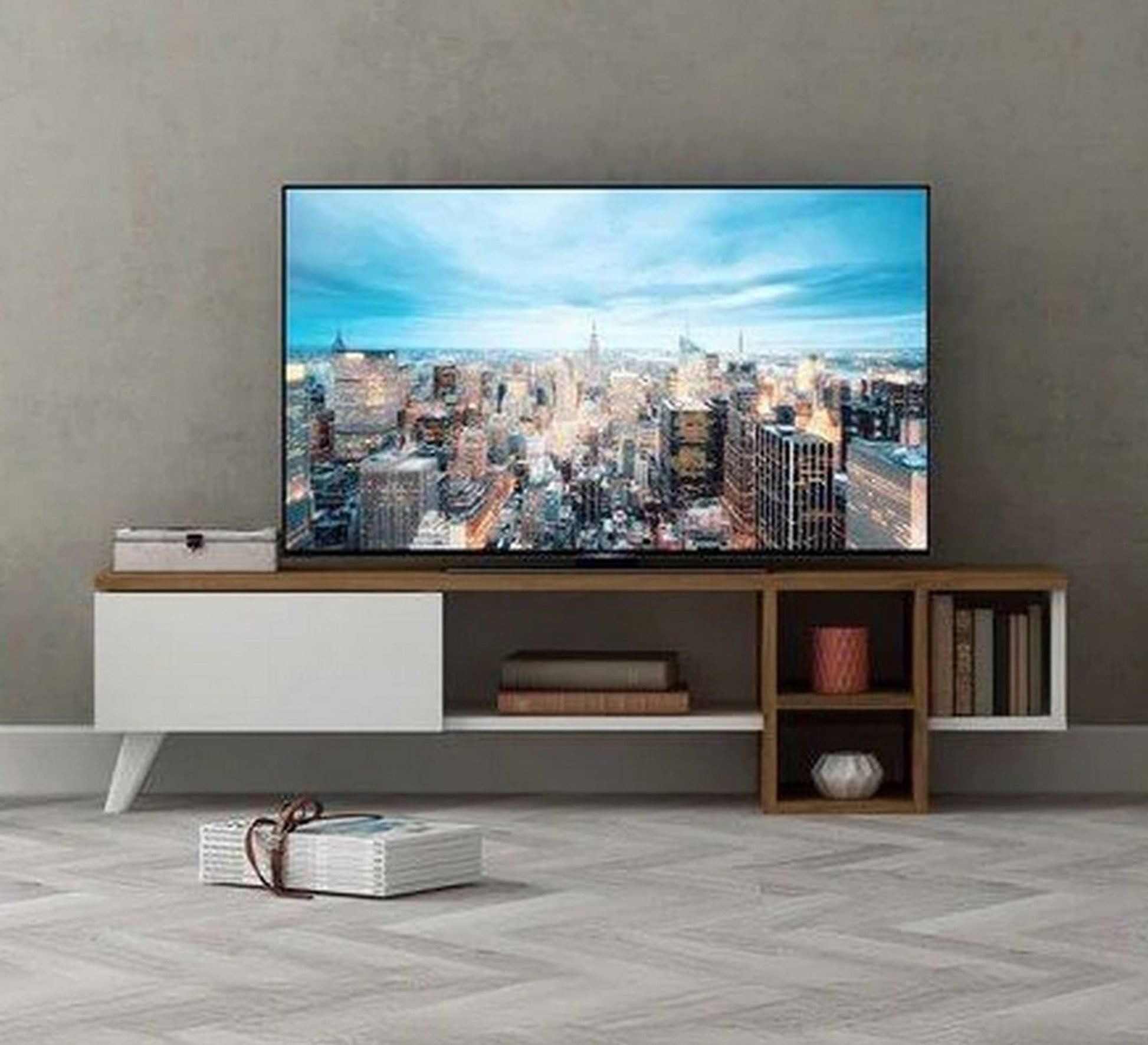 TV table with distinctive decorative shelves - Vitrine Furniture - Furniture