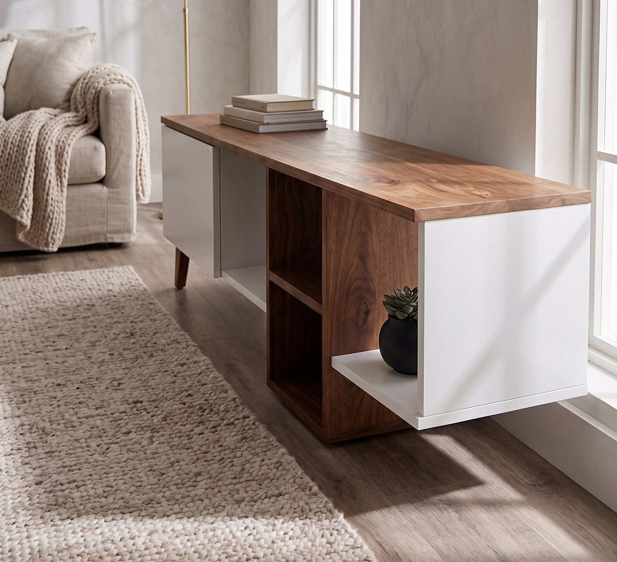 TV table with distinctive decorative shelves - Vitrine Furniture - TV Table & Cabinet
