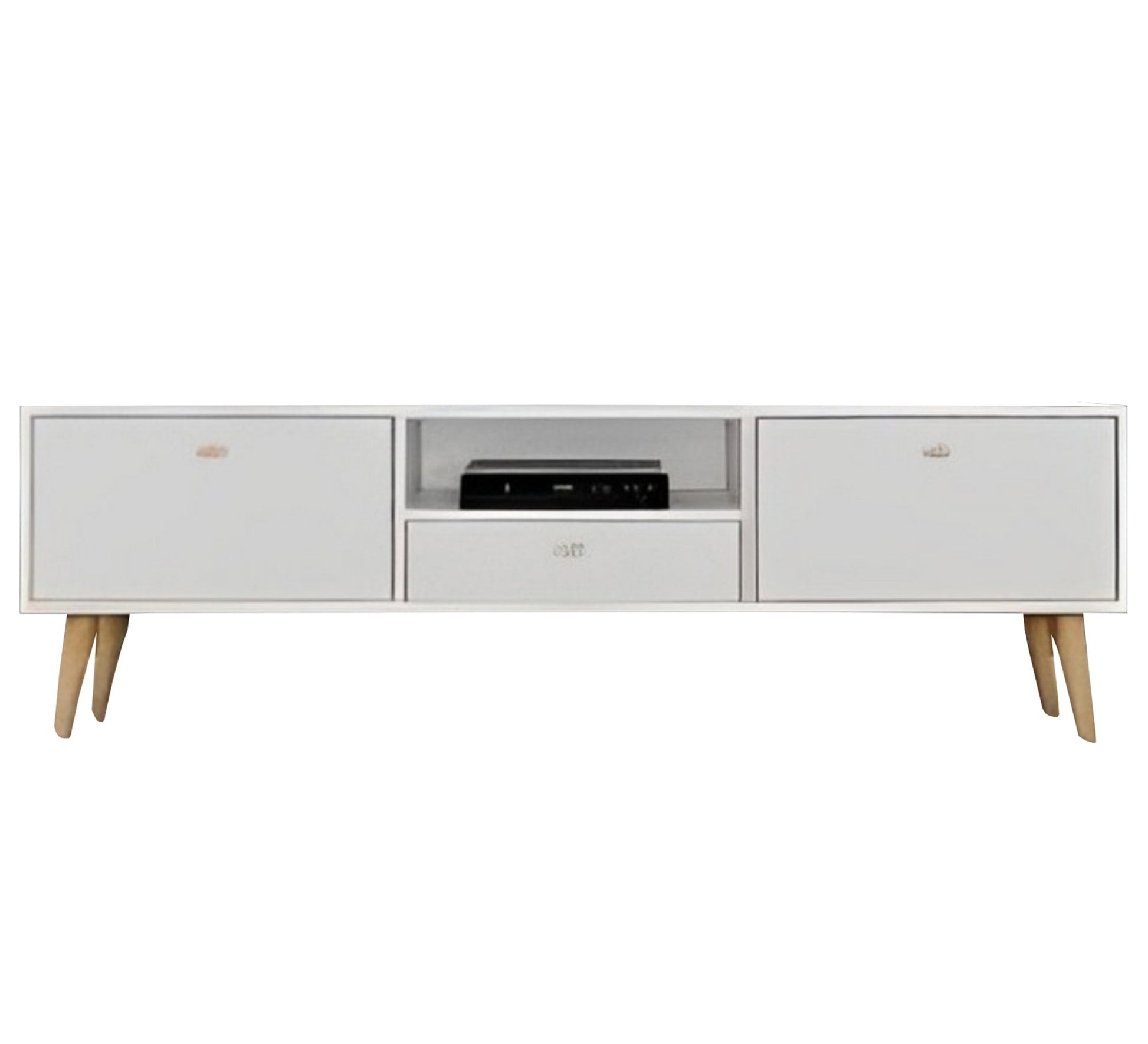 TV table with drawer, two leaves and legs - Vitrine Furniture - Furniture