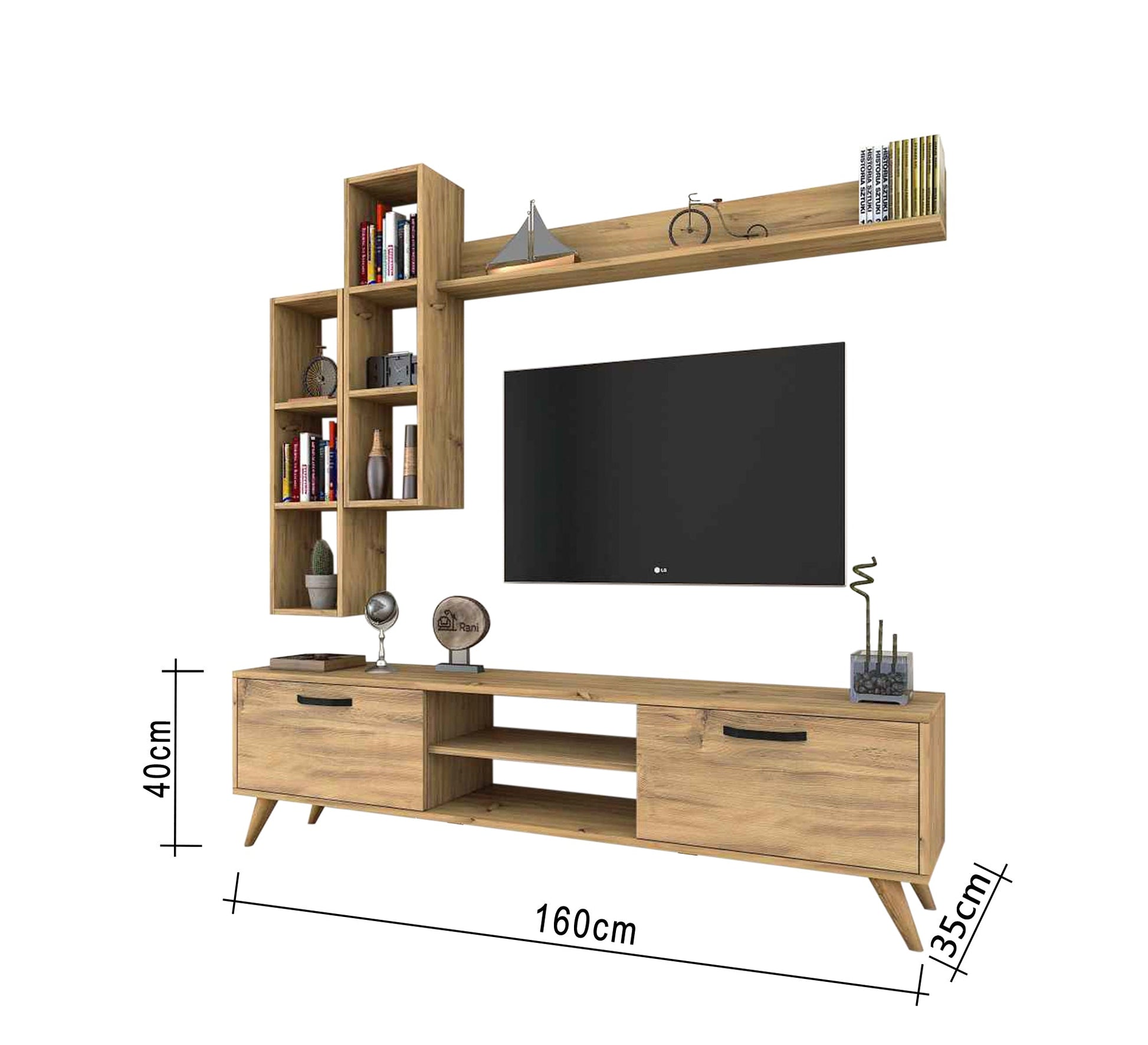 TV Table with Elegant MDF Wood, Timeless Charm - Vitrine Furniture - Furniture