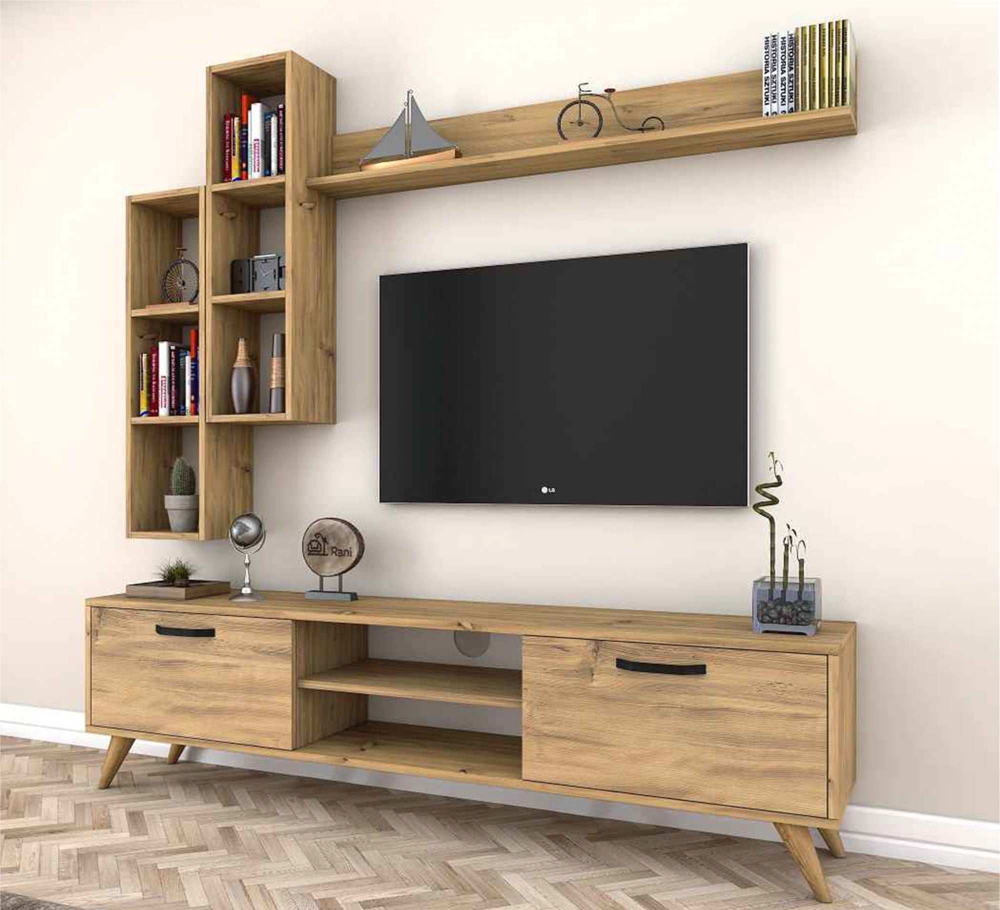 TV Table with Elegant MDF Wood, Timeless Charm - Vitrine Furniture - Furniture