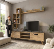 TV Table with Elegant MDF Wood, Timeless Charm - Vitrine Furniture - TV Table & Cabinet