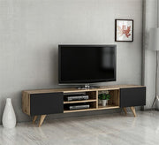 TV table with high legs, black and beige - Vitrine Furniture - Furniture