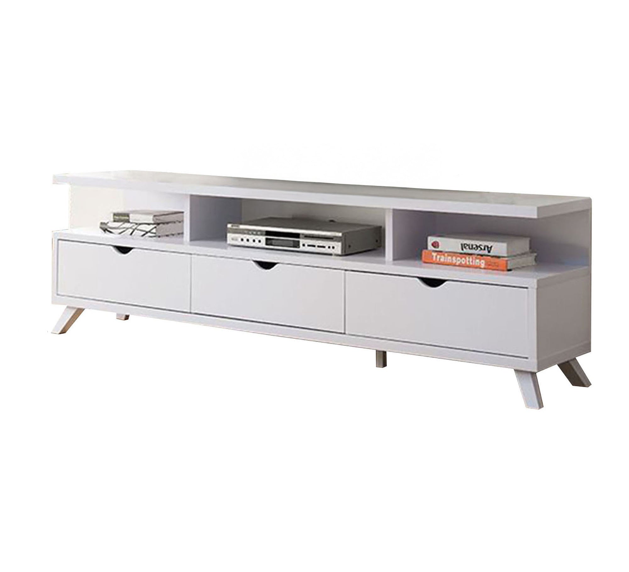 TV table with high legs, white - Vitrine Furniture - Furniture