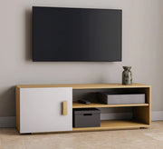 TV table with hinged leaf and shelves - Vitrine Furniture - TV Table & Cabinet